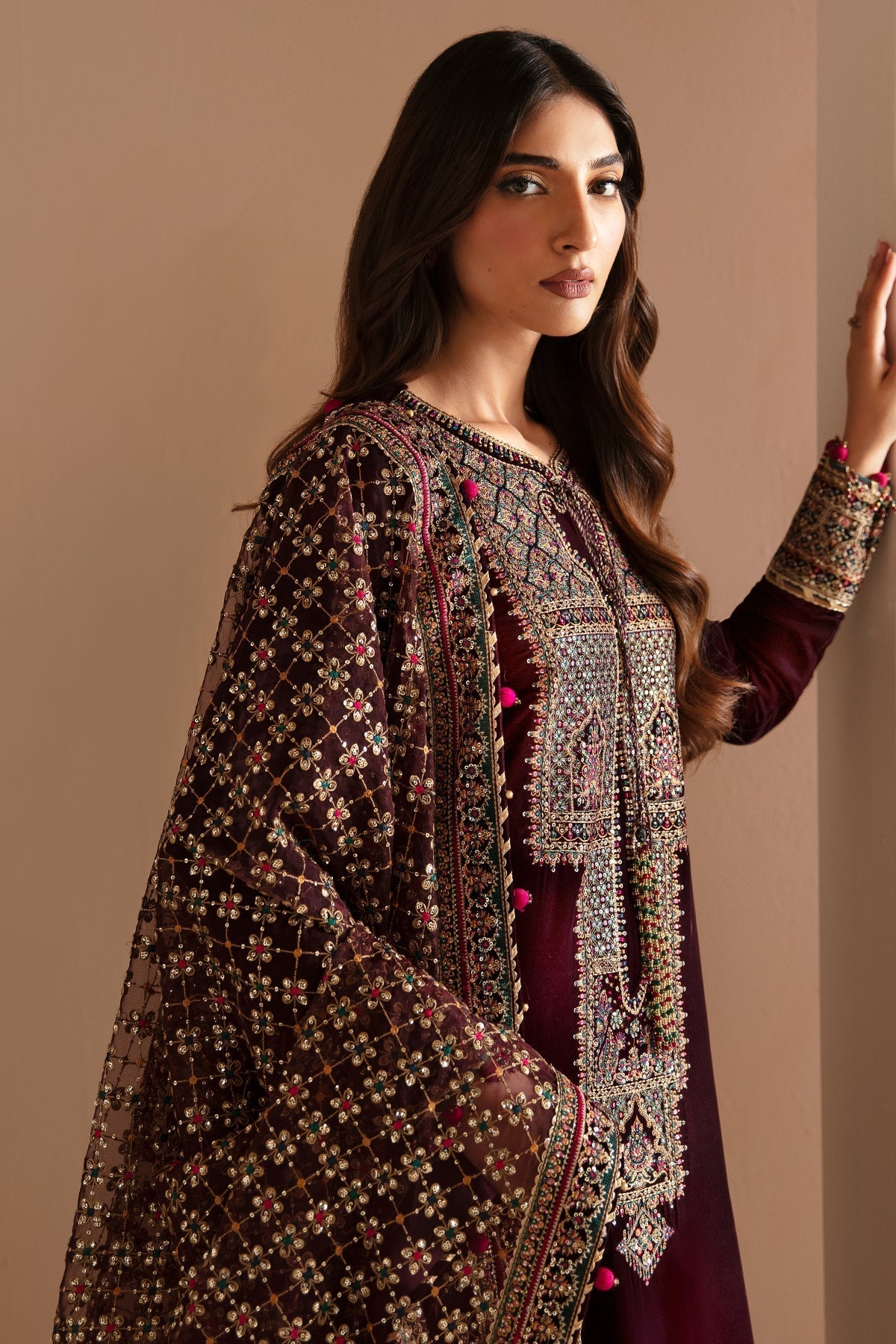 Mairaz Embroidered Velvet Suit — VF-2022