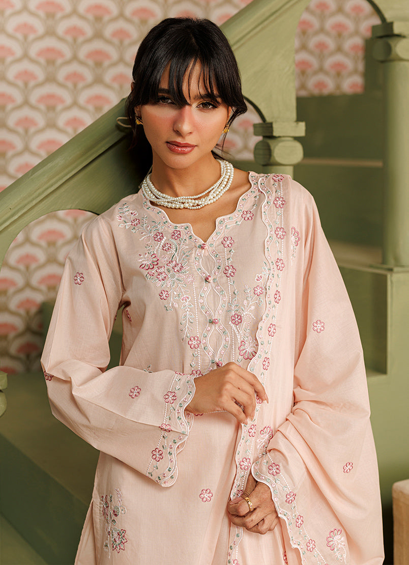 Embroidered 3 PC Suit - 15687401437020