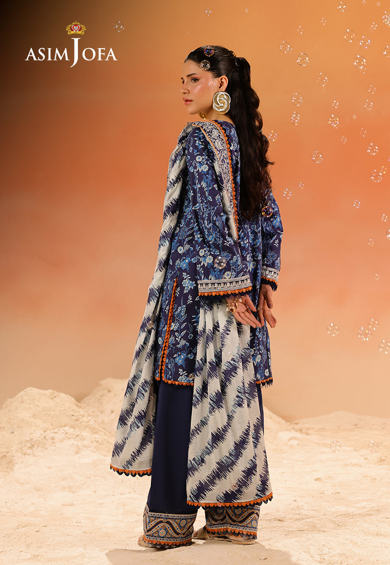 AJUBU-23 Printed Embroidered Lawn 3 Pcs