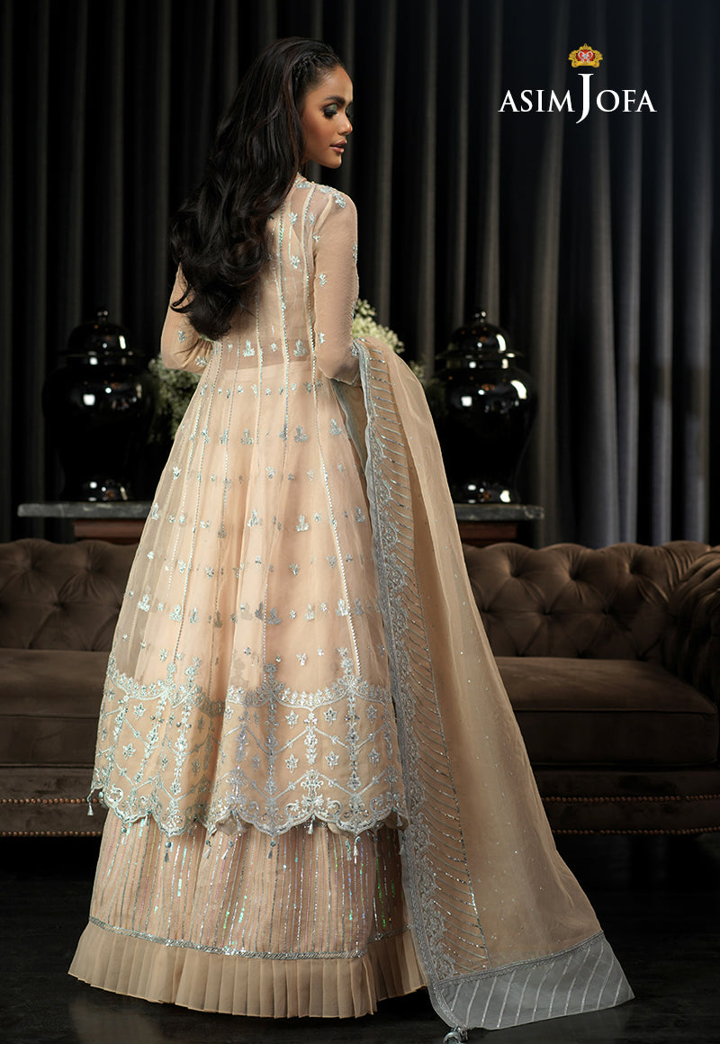 AJN-23 EMBROIDERED ORGANZA 3 PCS