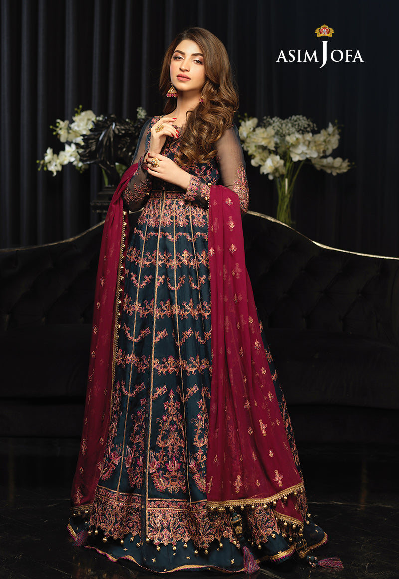 AJN-16 EMBROIDERED ORGANZA 3 PCS