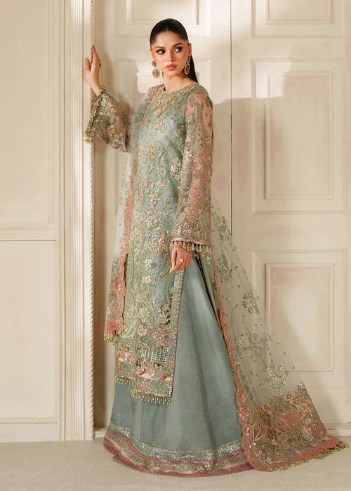 Baroque CH14-06 Luxury Chiffon Embroidered 3Pc Unstitched Suit PA-151