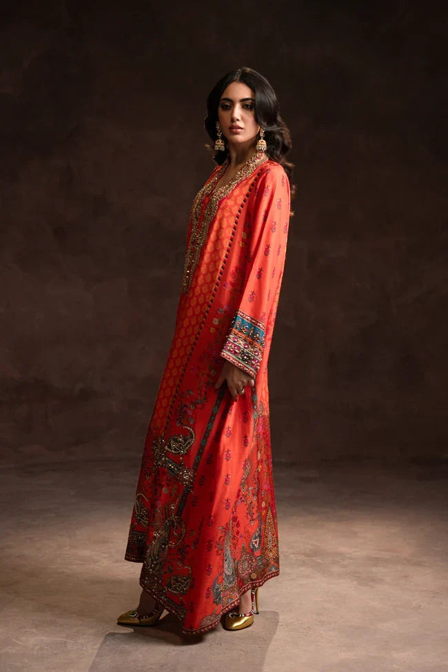 Ronaq '26 - Festive Orange Kaftan (D-03)