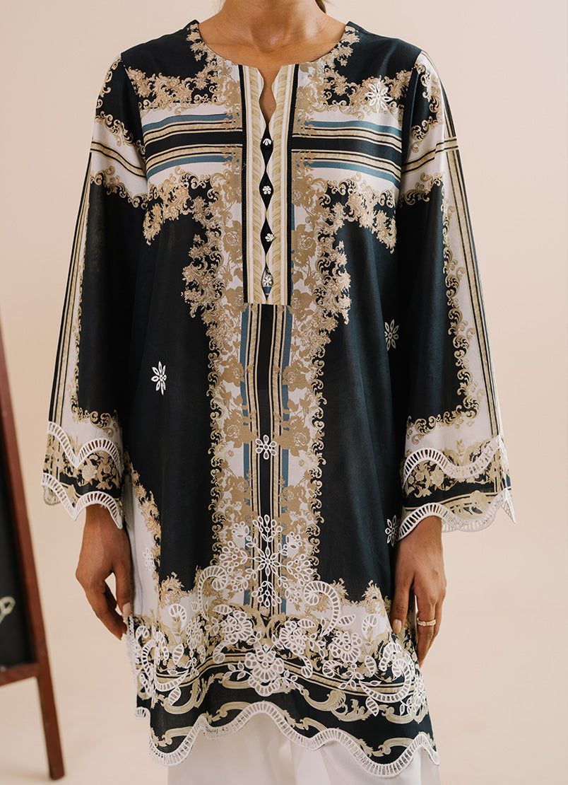 Printed Embroidered Shirt