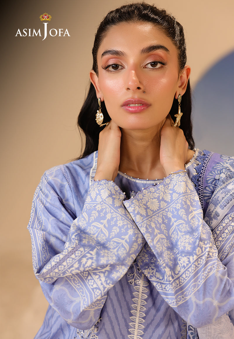 AJUBU-13 Printed Embroidered Lawn 3 Pcs