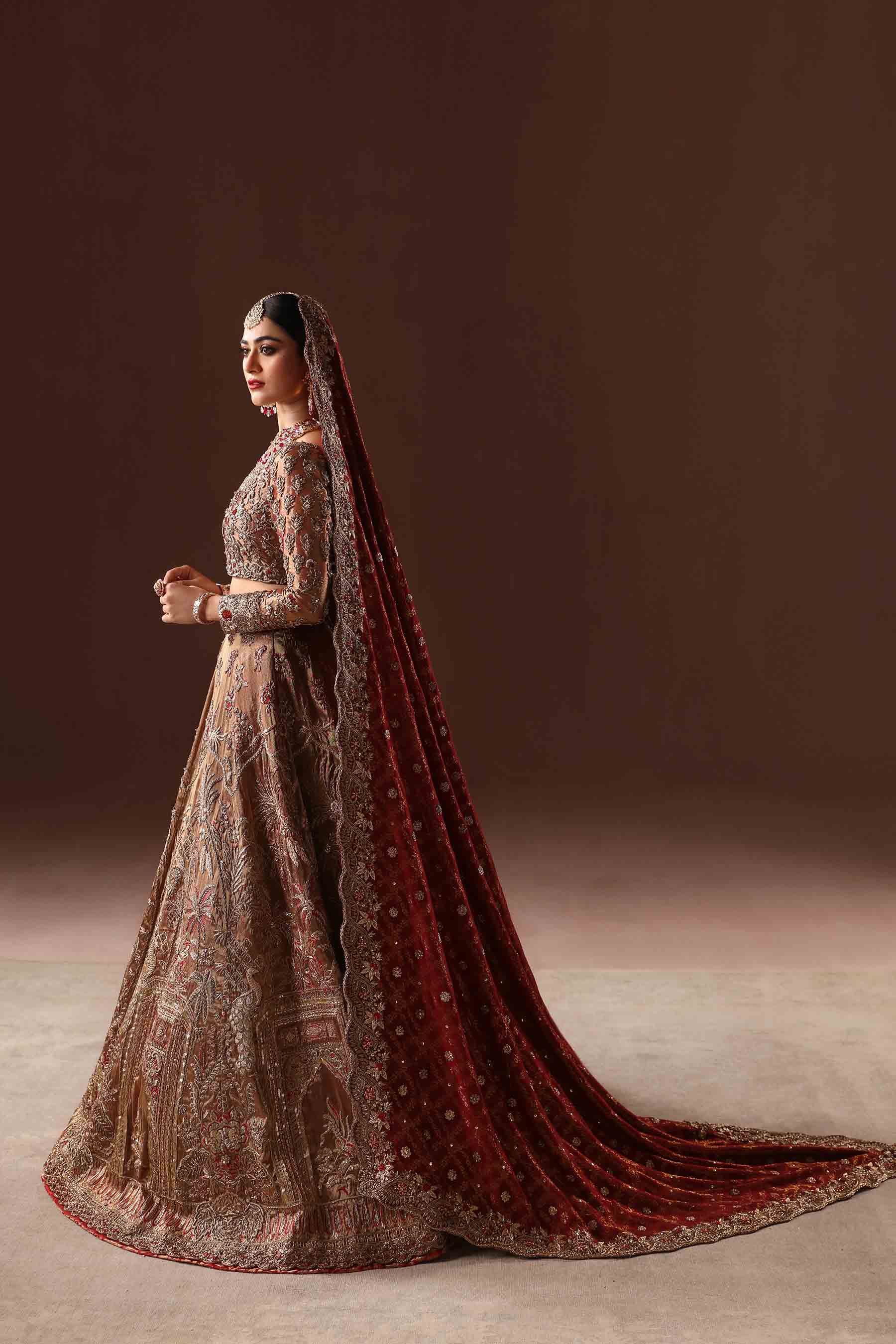 Rust and Gold Lehnga Choli Bridal (BR-10)