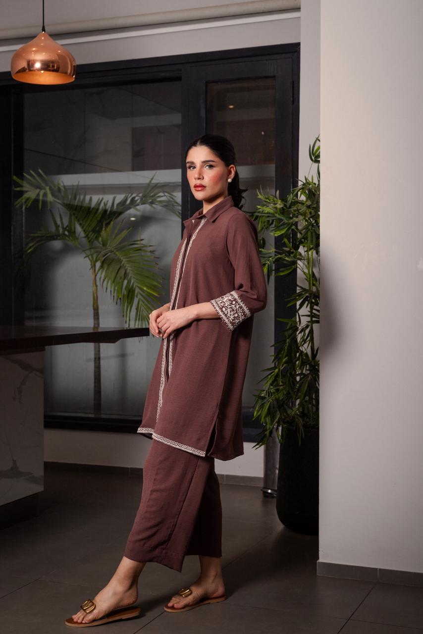 Brown georgette