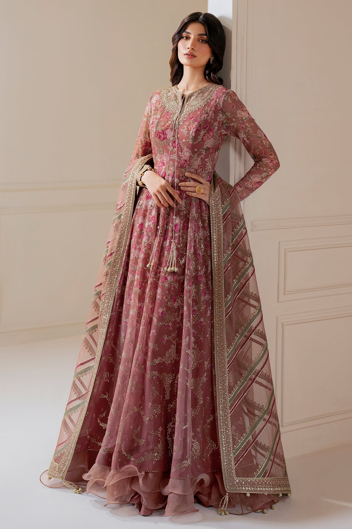 EMBROIDERED CHIFFON UC-3064