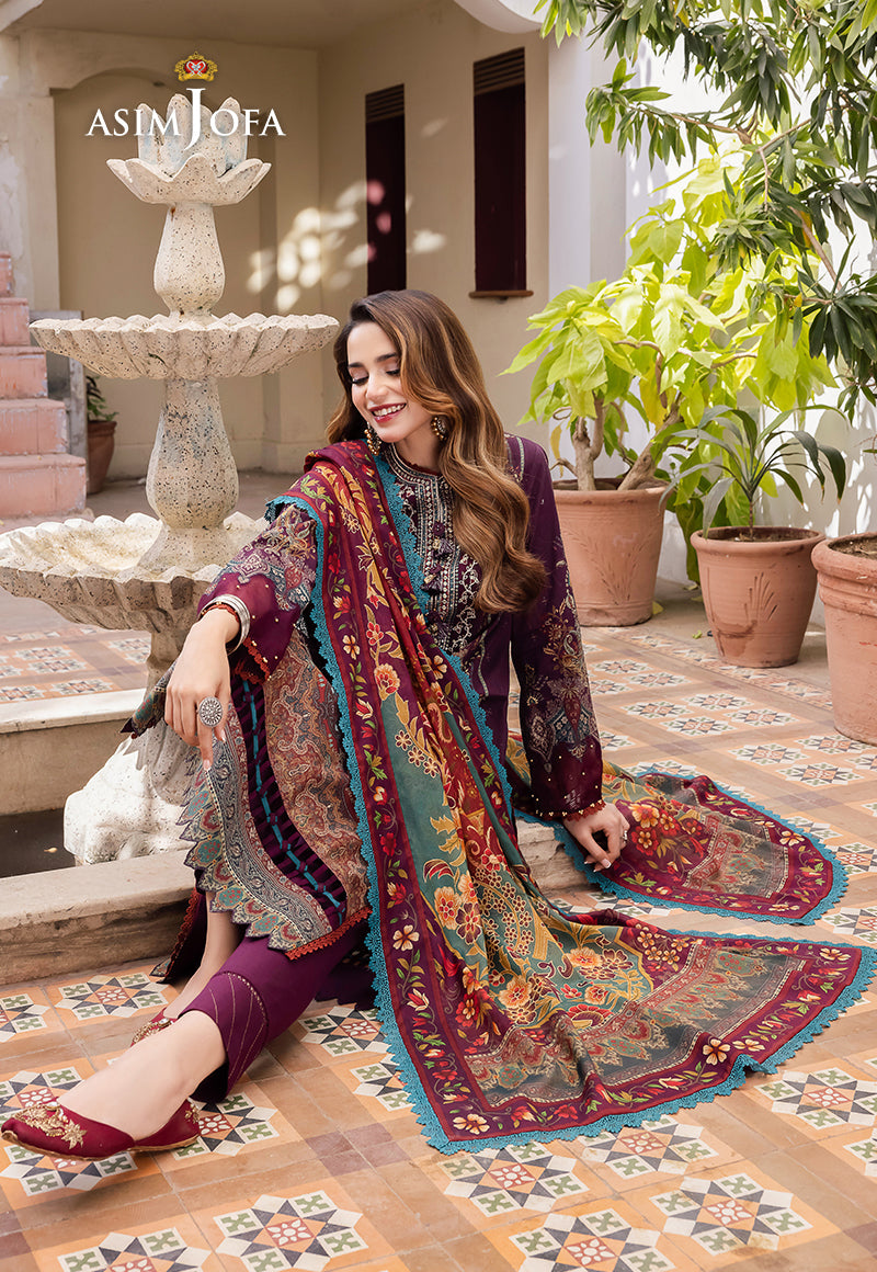 AJRW-06 DESIGNERS STITCHED EMBROIDERED PREMIUM WINTER COTTON 3 PCS