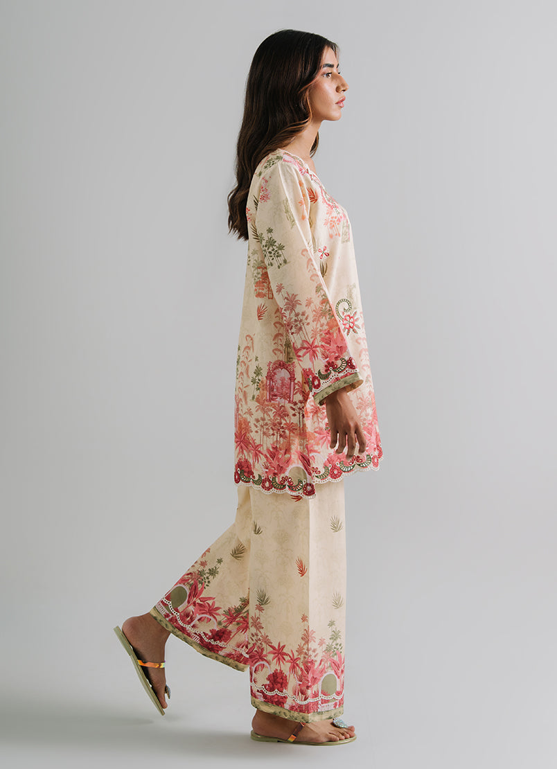 Printed Embroidered CO-ORD Set