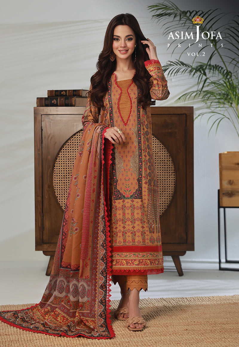 AJBPD-34 PRINTED STITCHED 3 PCS
