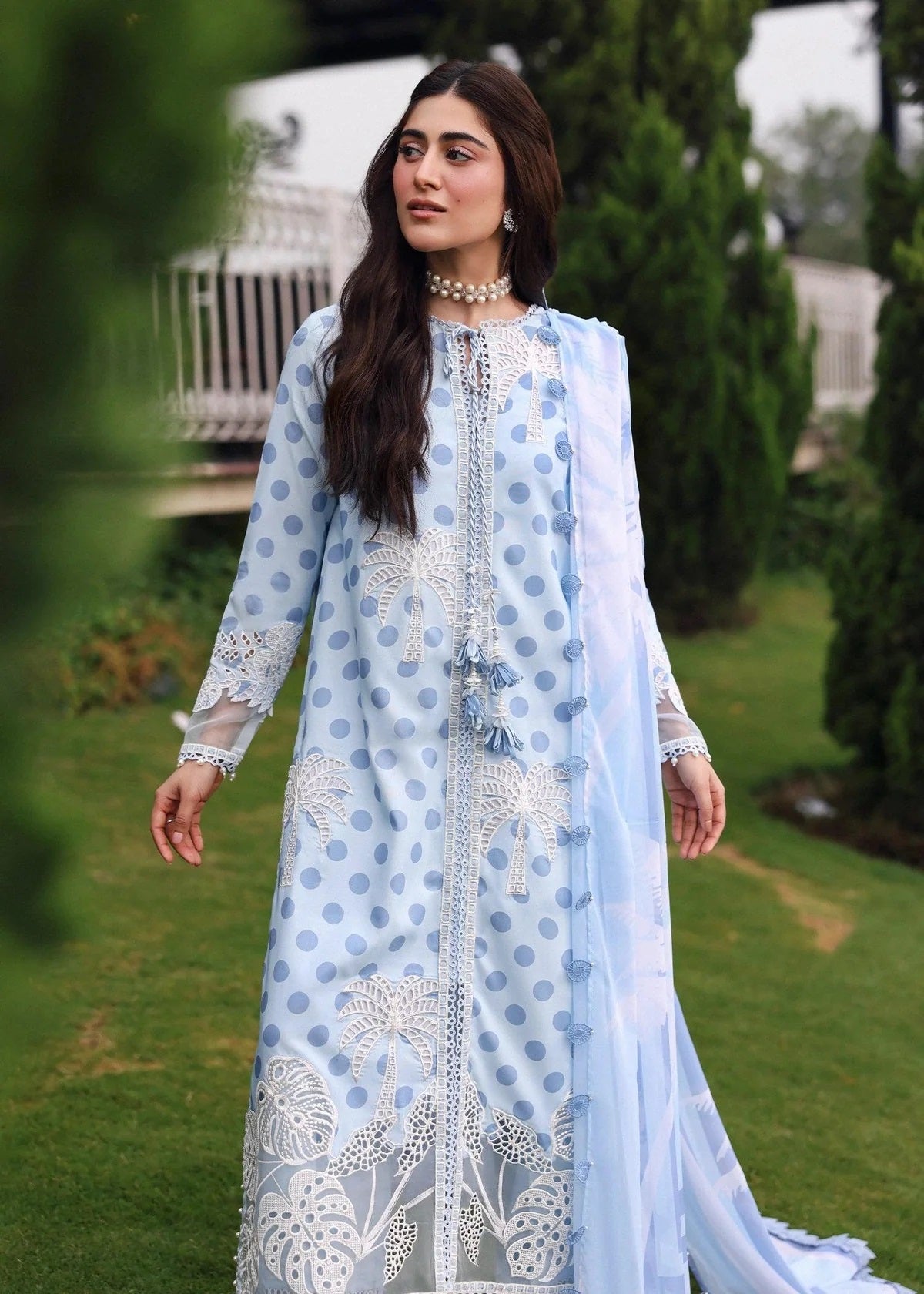 Sardinia Luxury Swiss Lawn Unstitched Embroidered 3Pc Suit-Palm Breeze