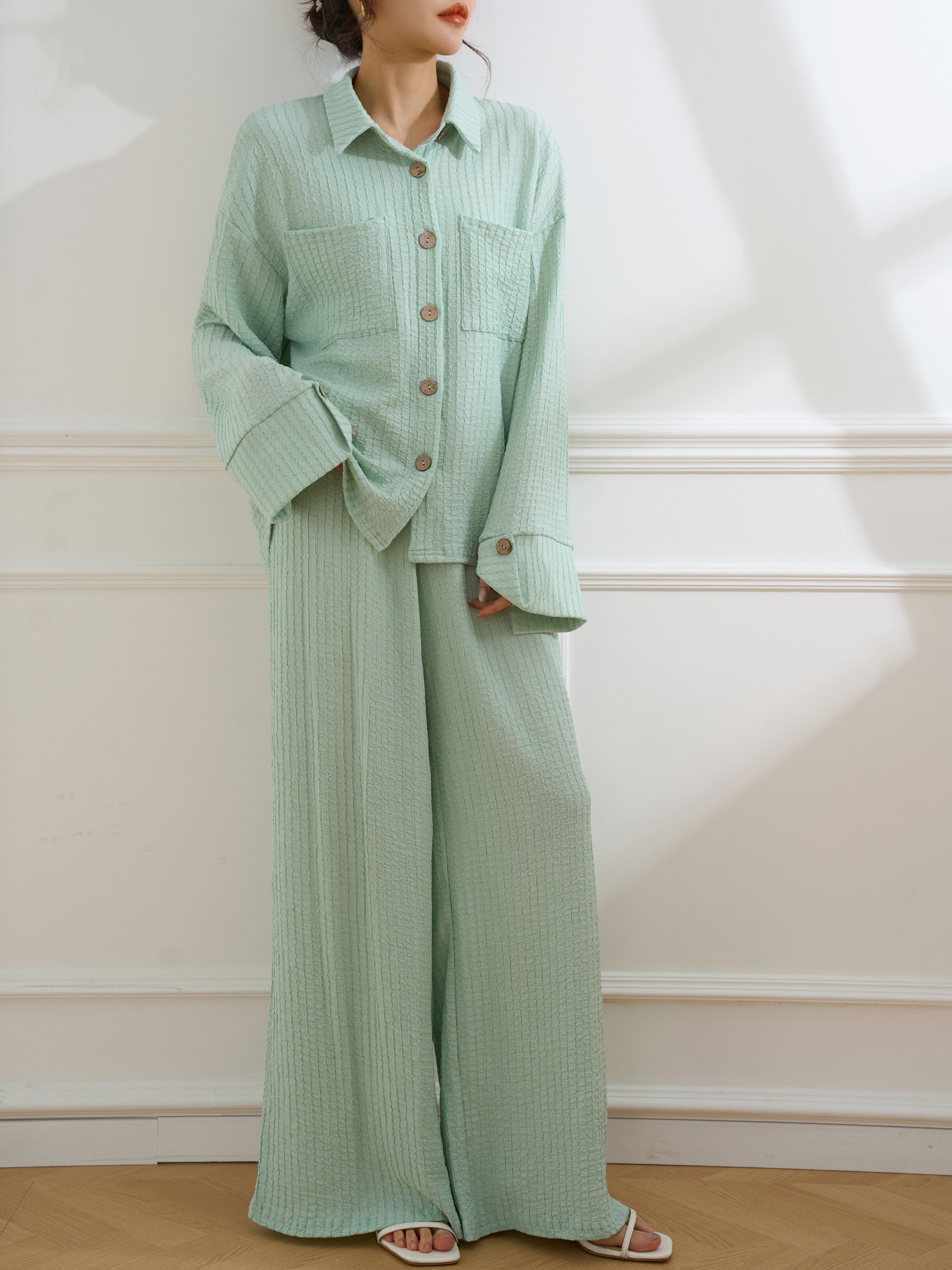 Nazaré Two Piece Summer Textured Suit