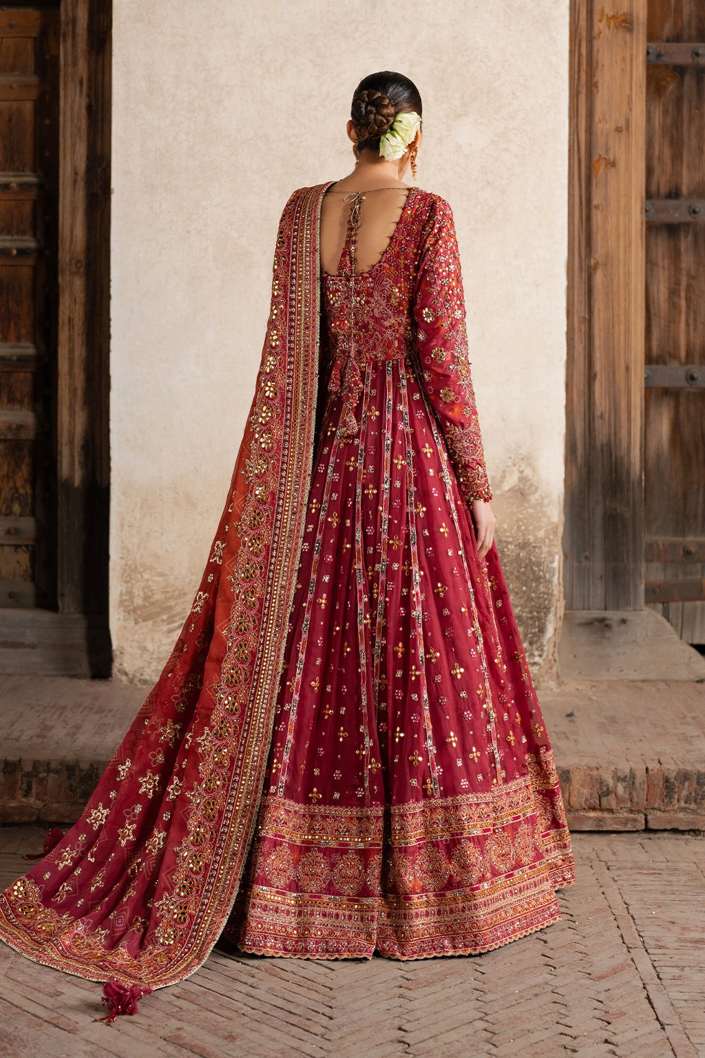 ILC-07 Embroidered Printed Silk (frock)