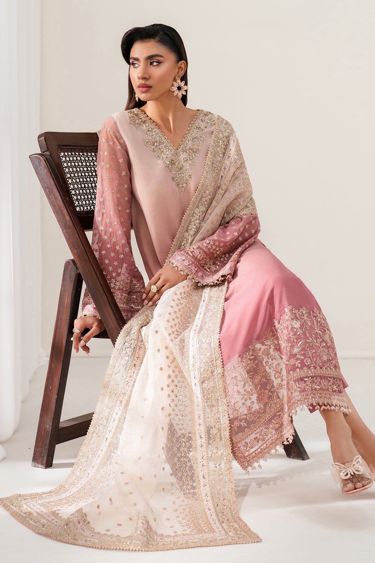 EMBROIDERED CHIFFON UF-4135
