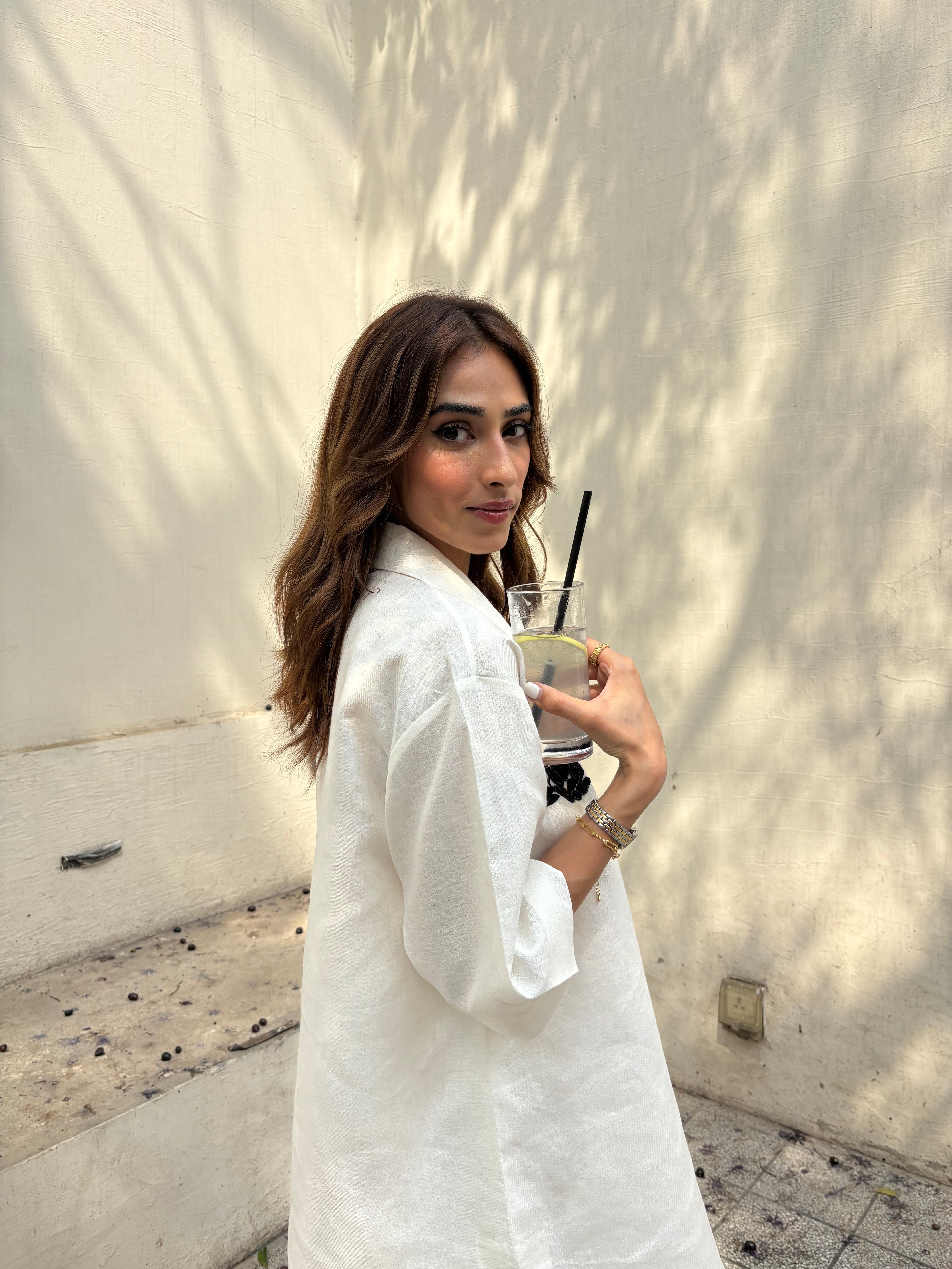 Coco White Linen Set