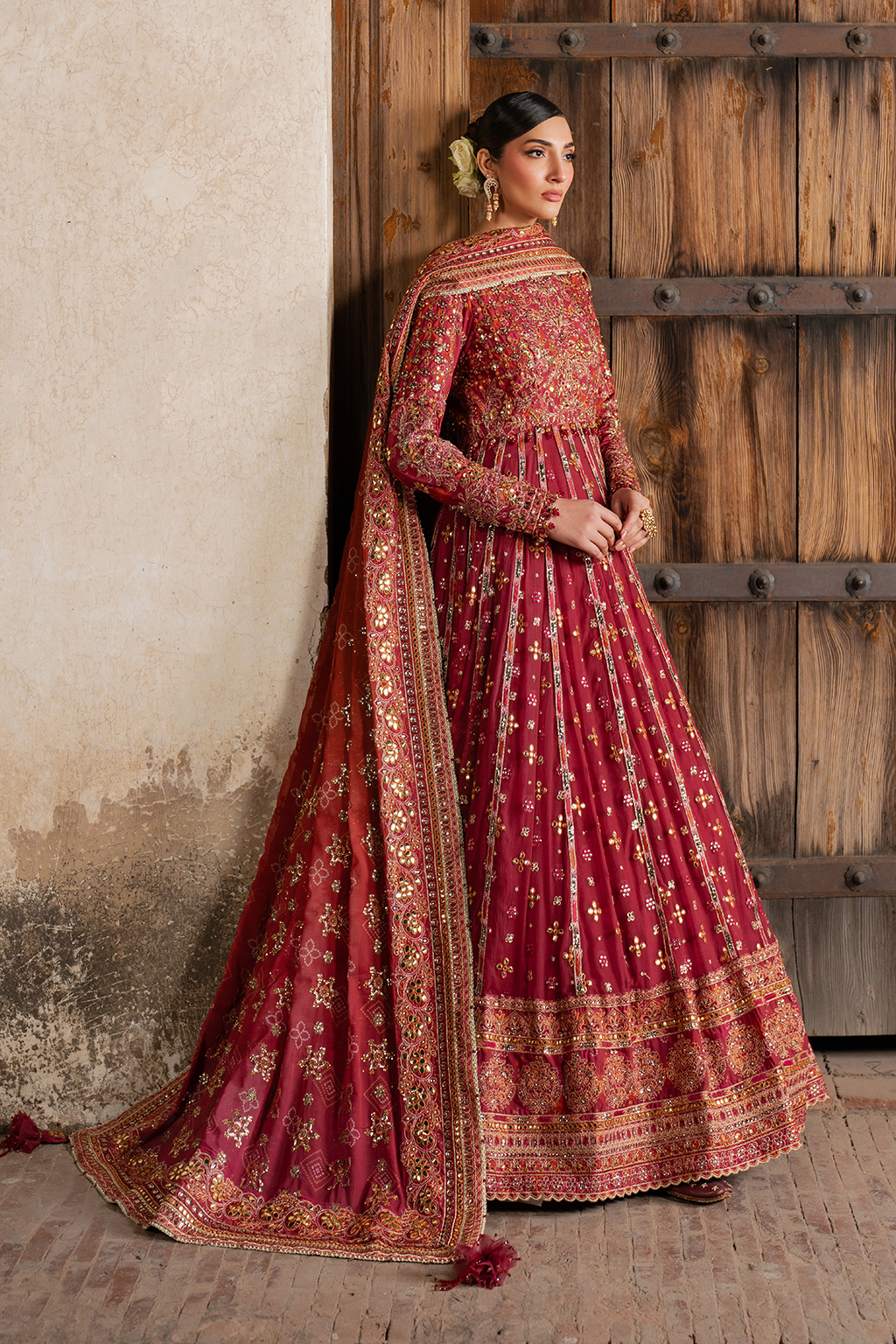ILC-07 Embroidered Printed Silk (frock)
