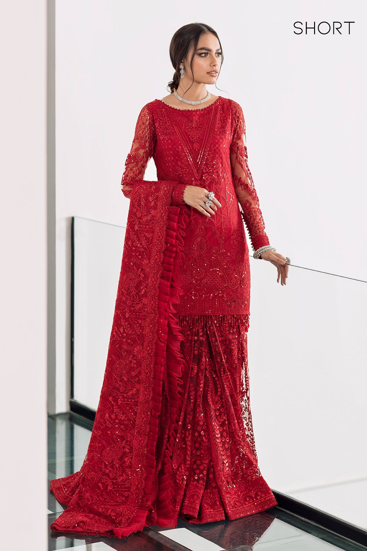 EMBROIDERED NET CH09-06 UNSTITCHED