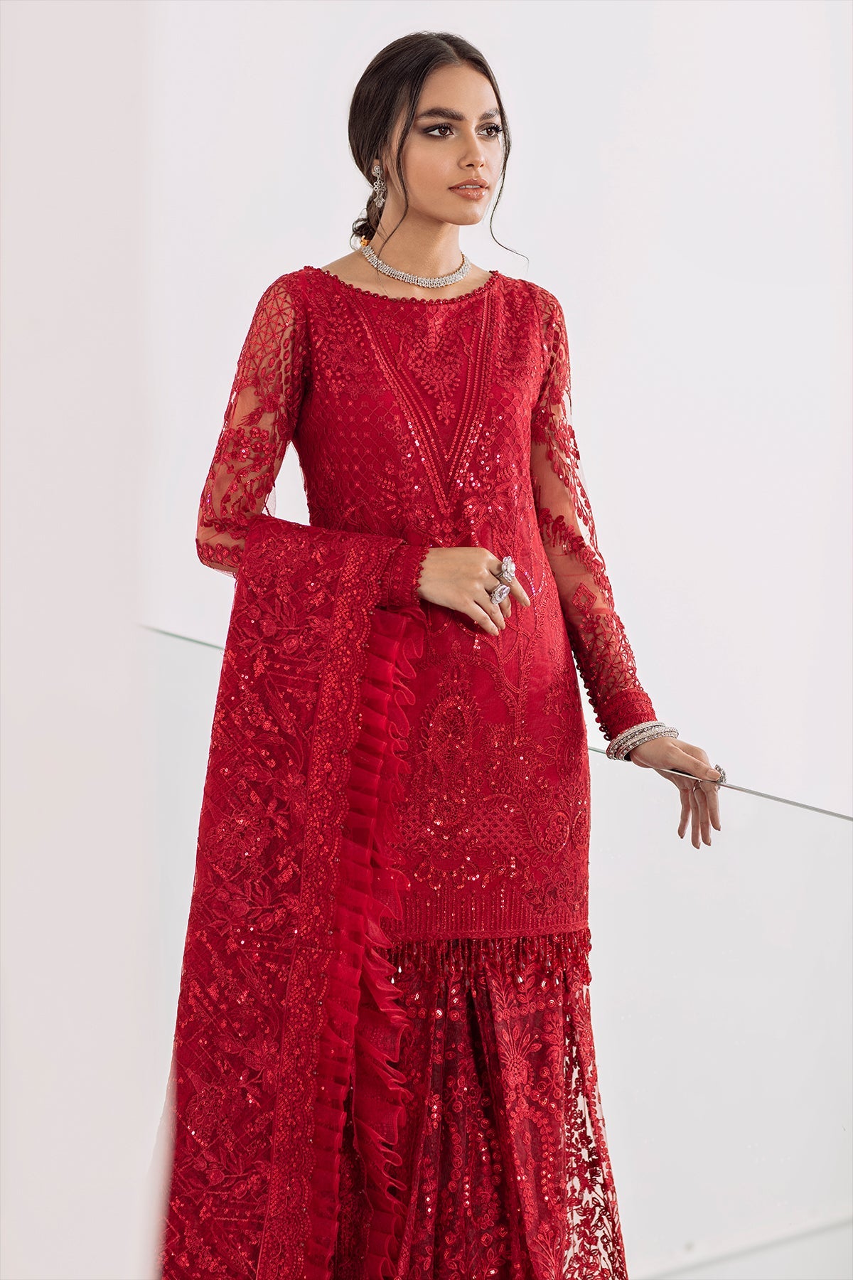 EMBROIDERED NET CH09-06 STITCHED