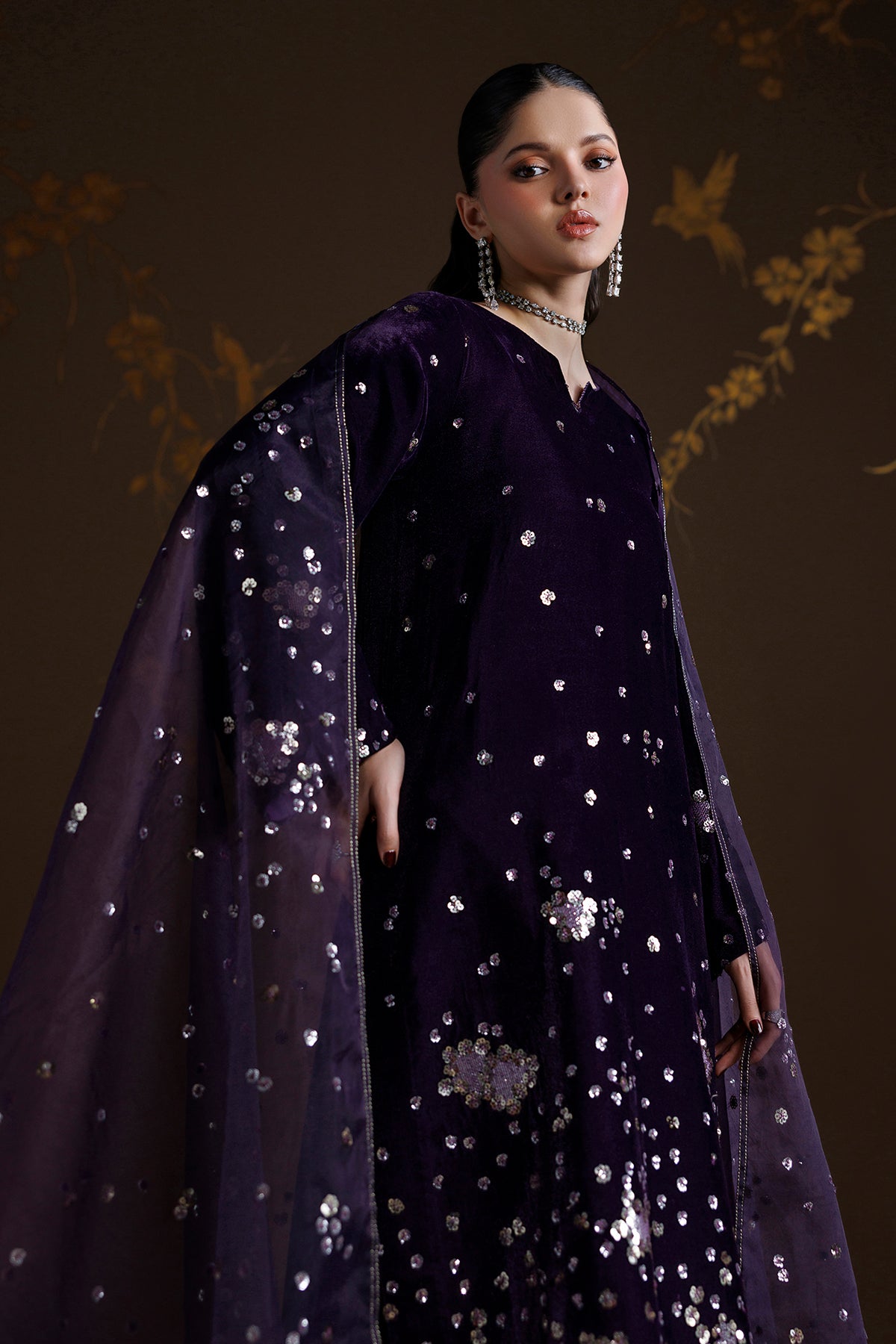 EMBROIDERED VELVET SF-4549