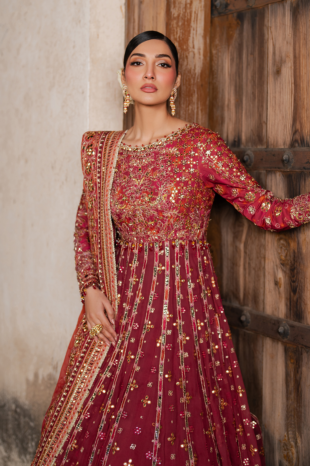 ILC-07 Embroidered Printed Silk (frock)