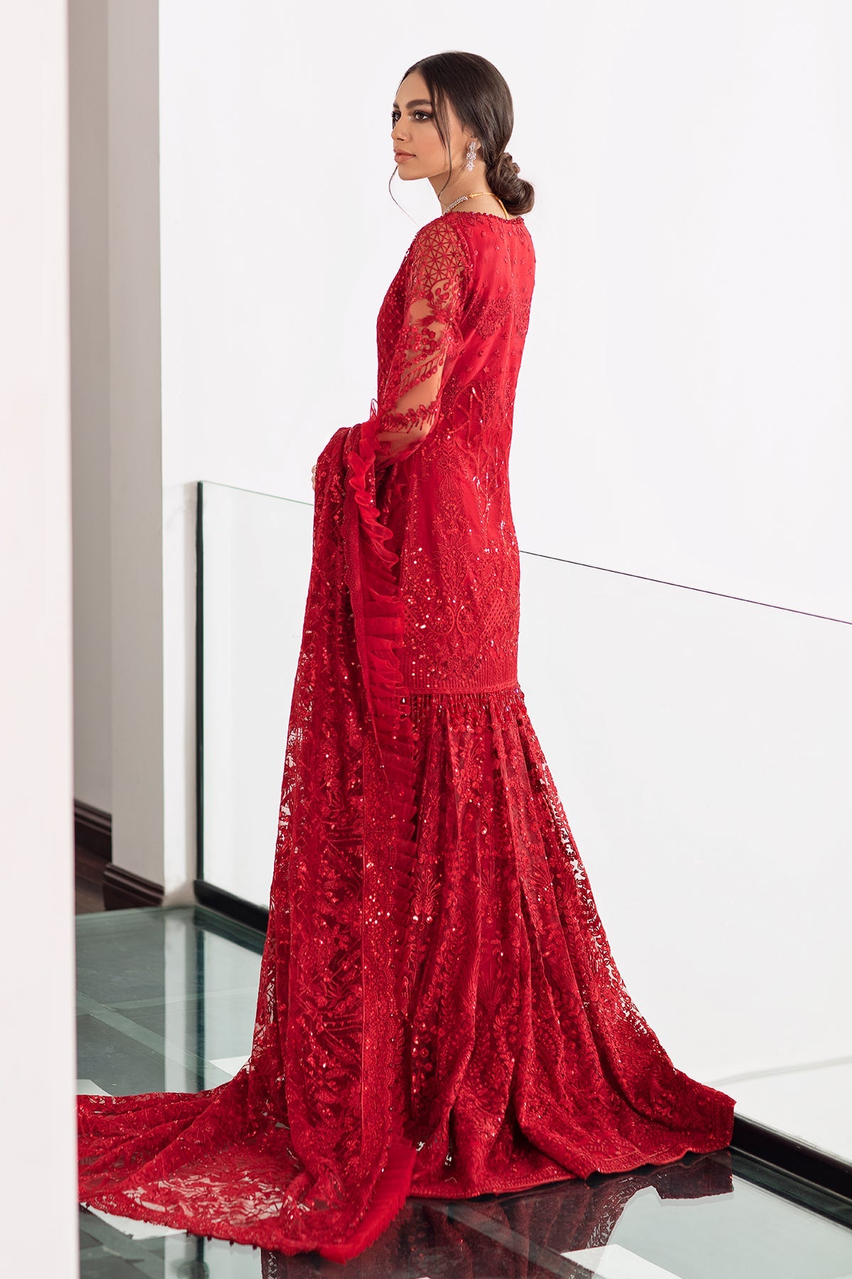 EMBROIDERED NET CH09-06 STITCHED