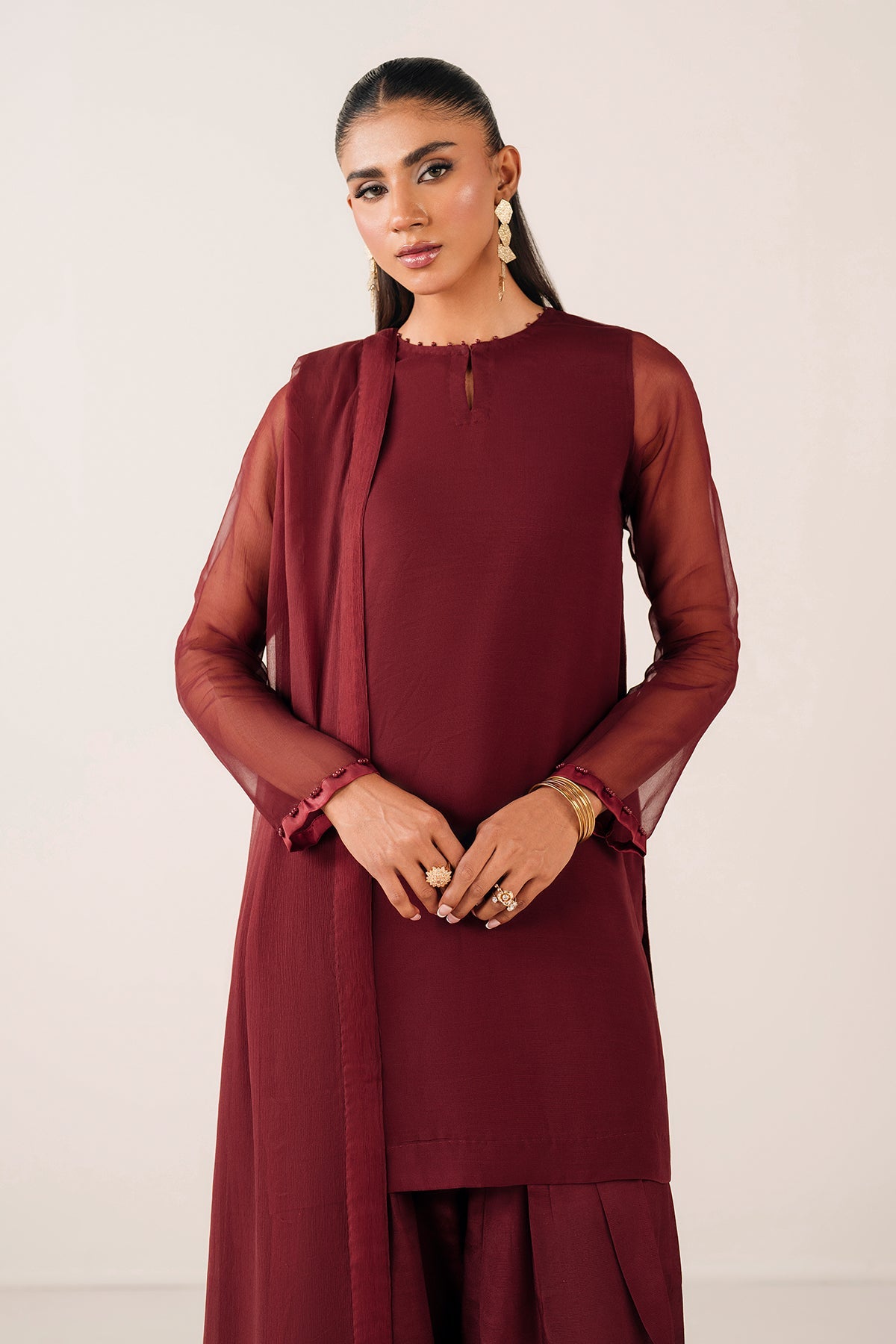 PLAIN CHIFFON SHIRT PR-1119