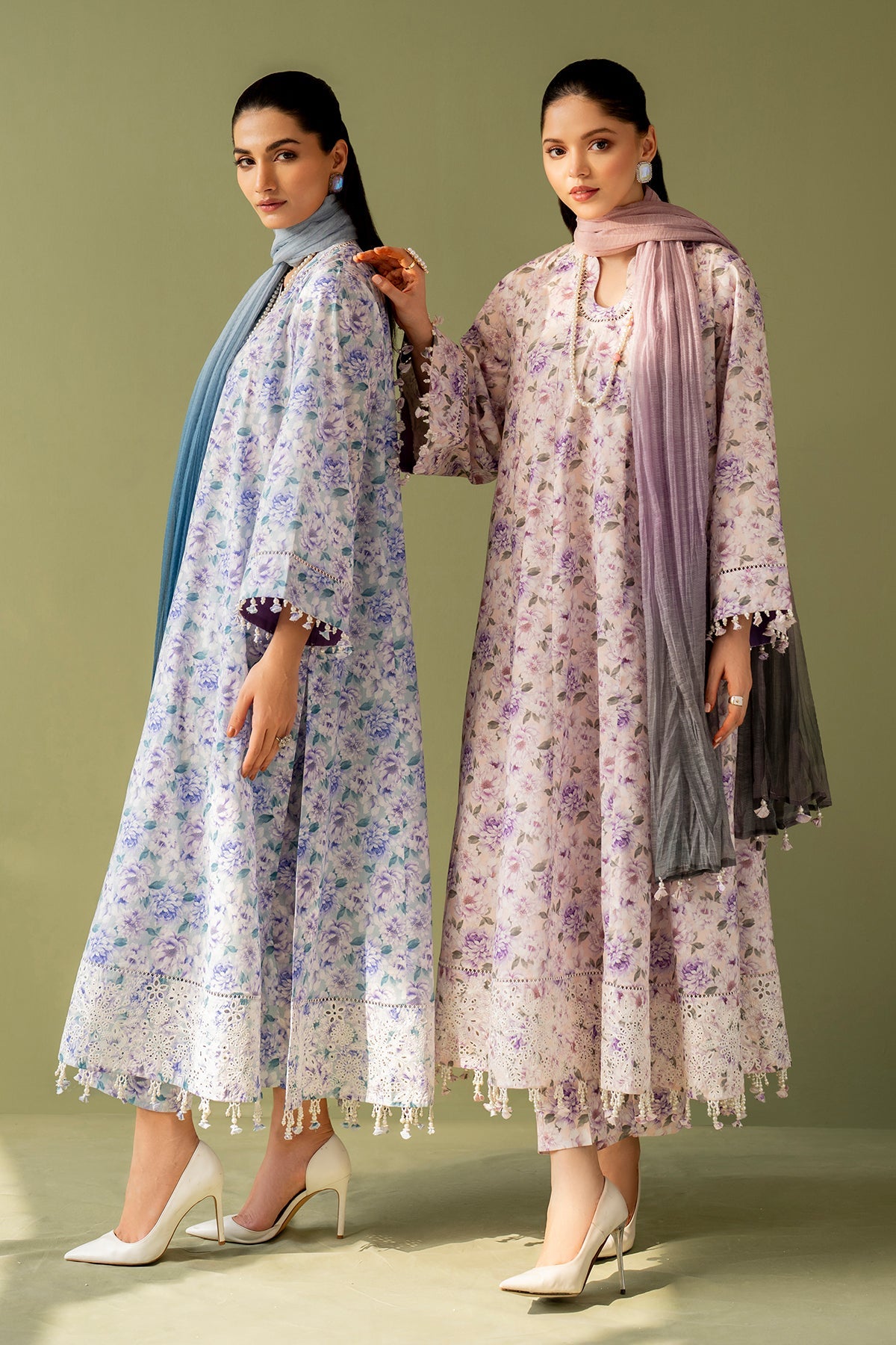 EMBROIDERED PRINTED LAWN UF-4168