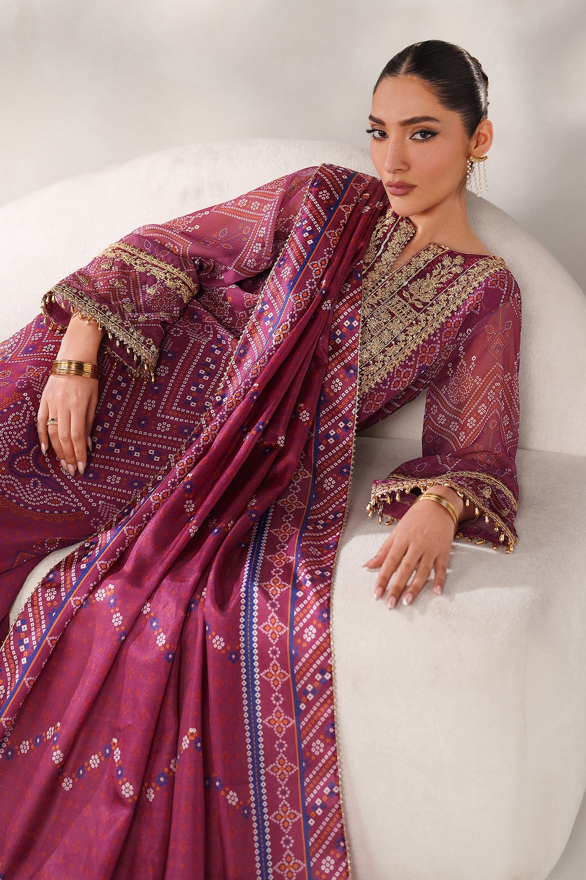 EMBROIDERED CHIFFON SF-4390