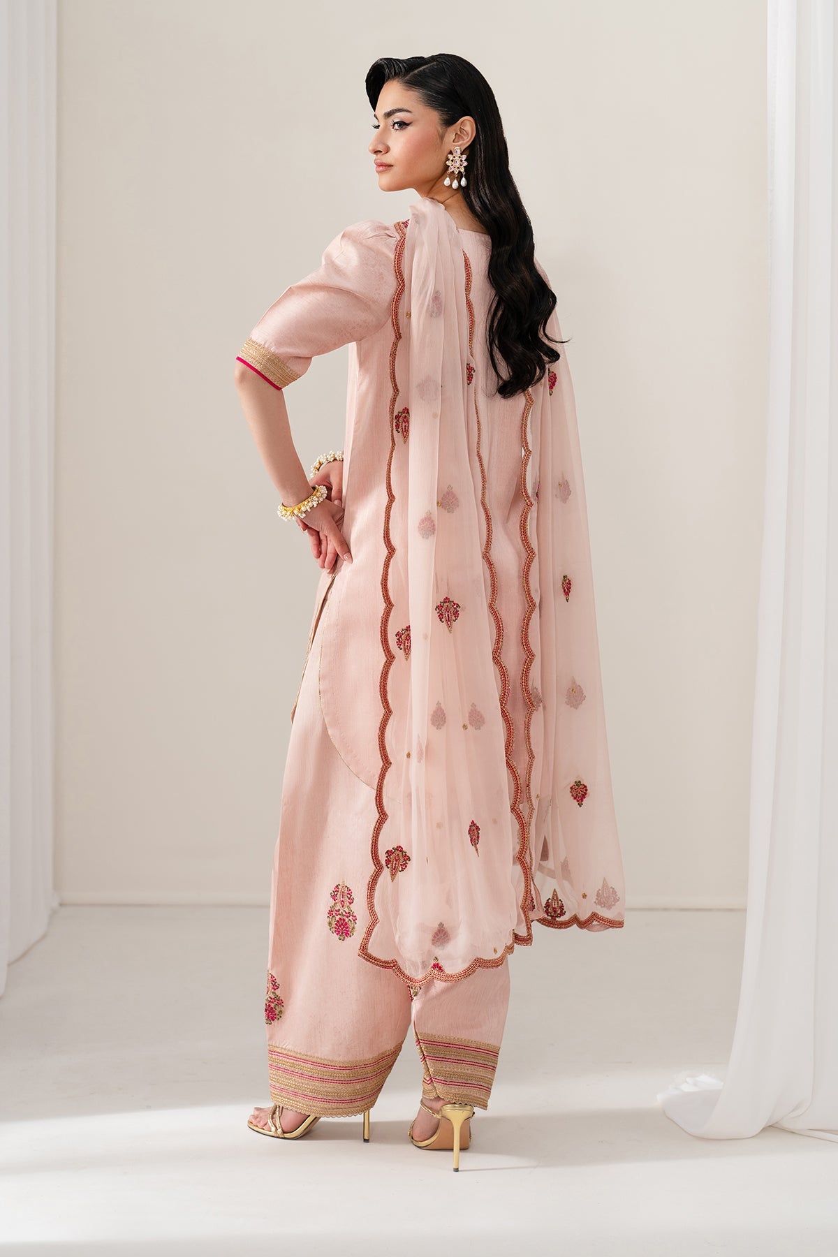 EMBROIDERED RAW SILK SF-4136