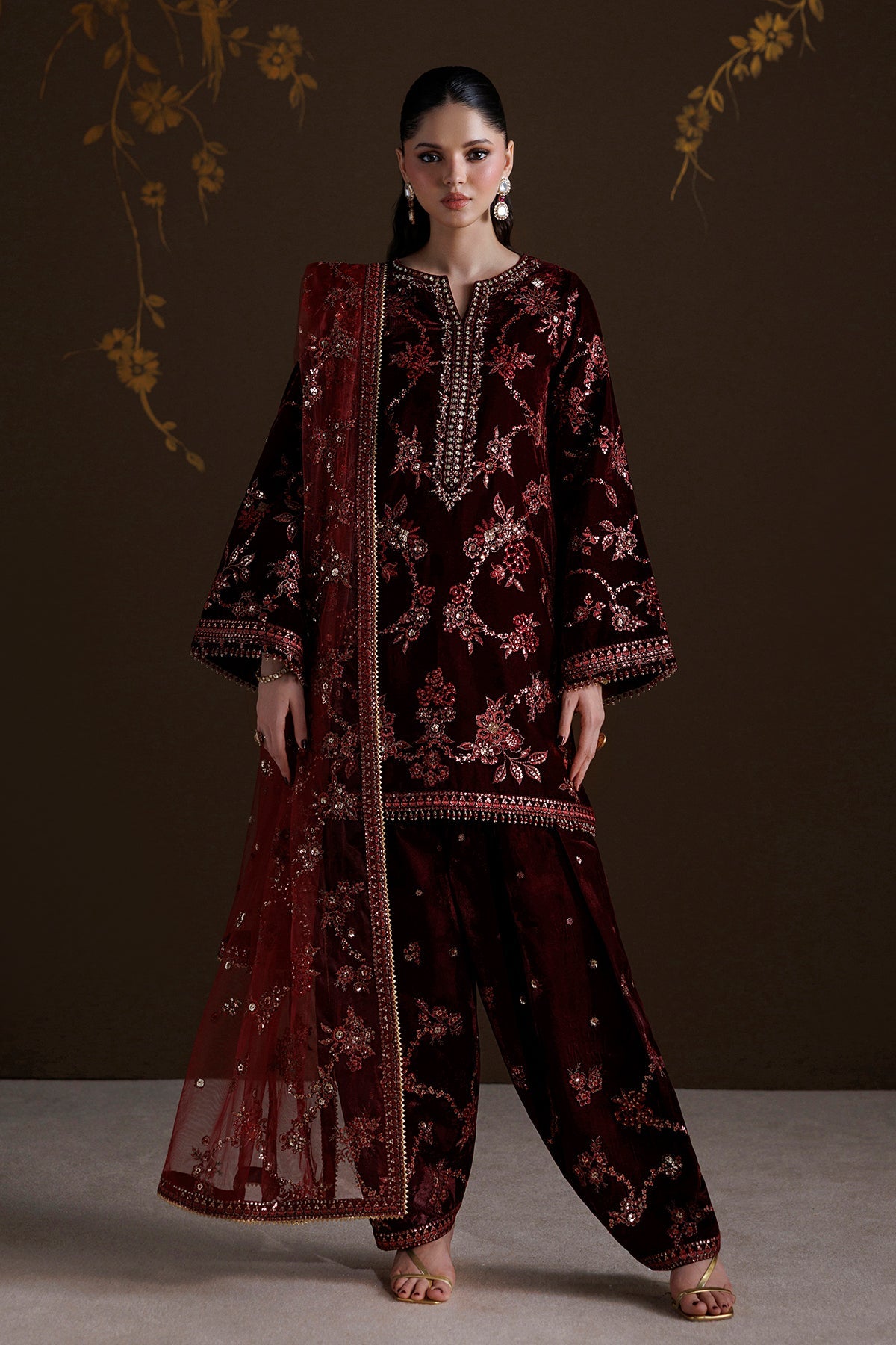 EMBROIDERED VELVET SF-4550