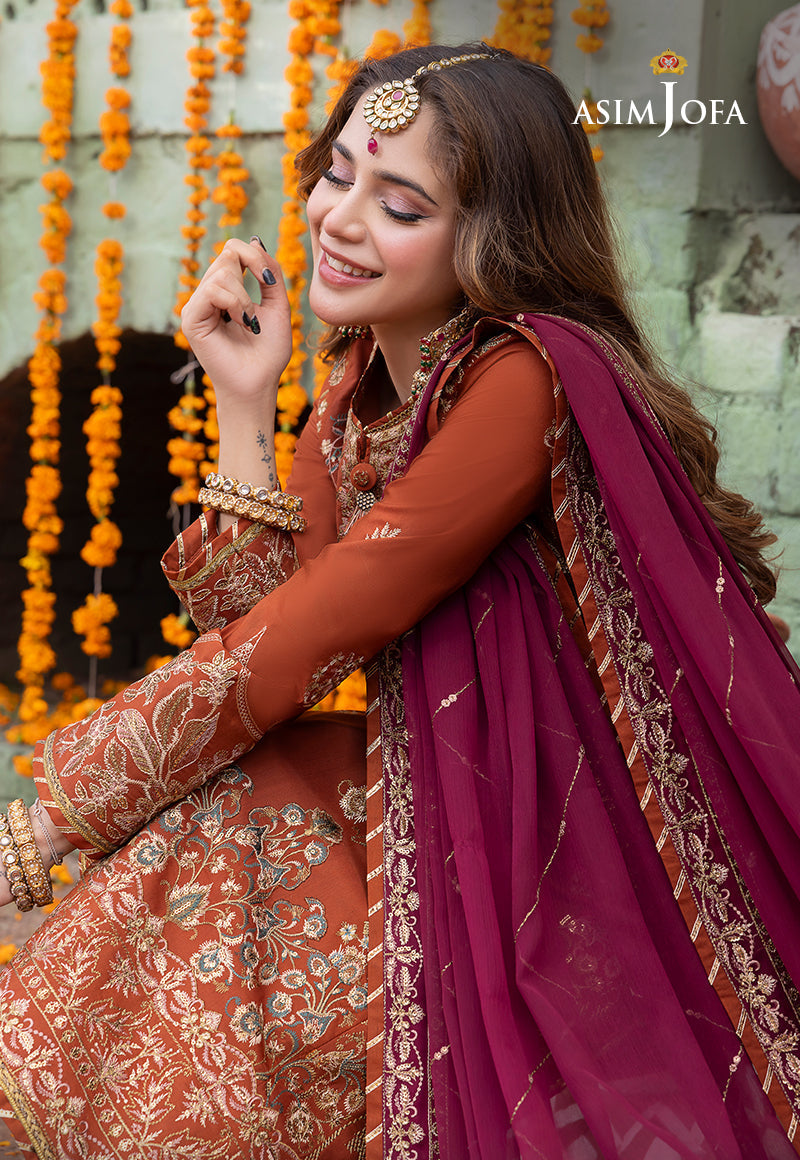 AJAB-14 DESIGNERS EMBROIDERED STITCHED 3 PCS