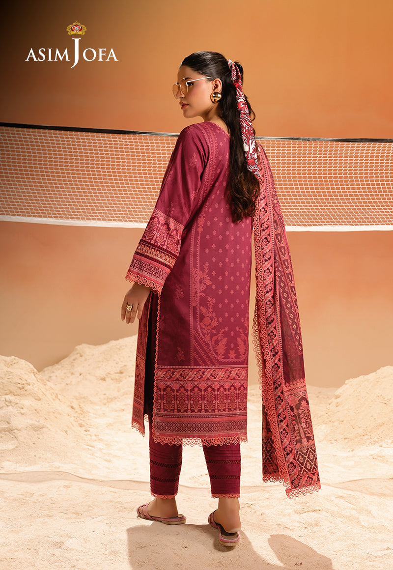 AJUBU-15 Printed Embroidered Lawn 2 Pcs