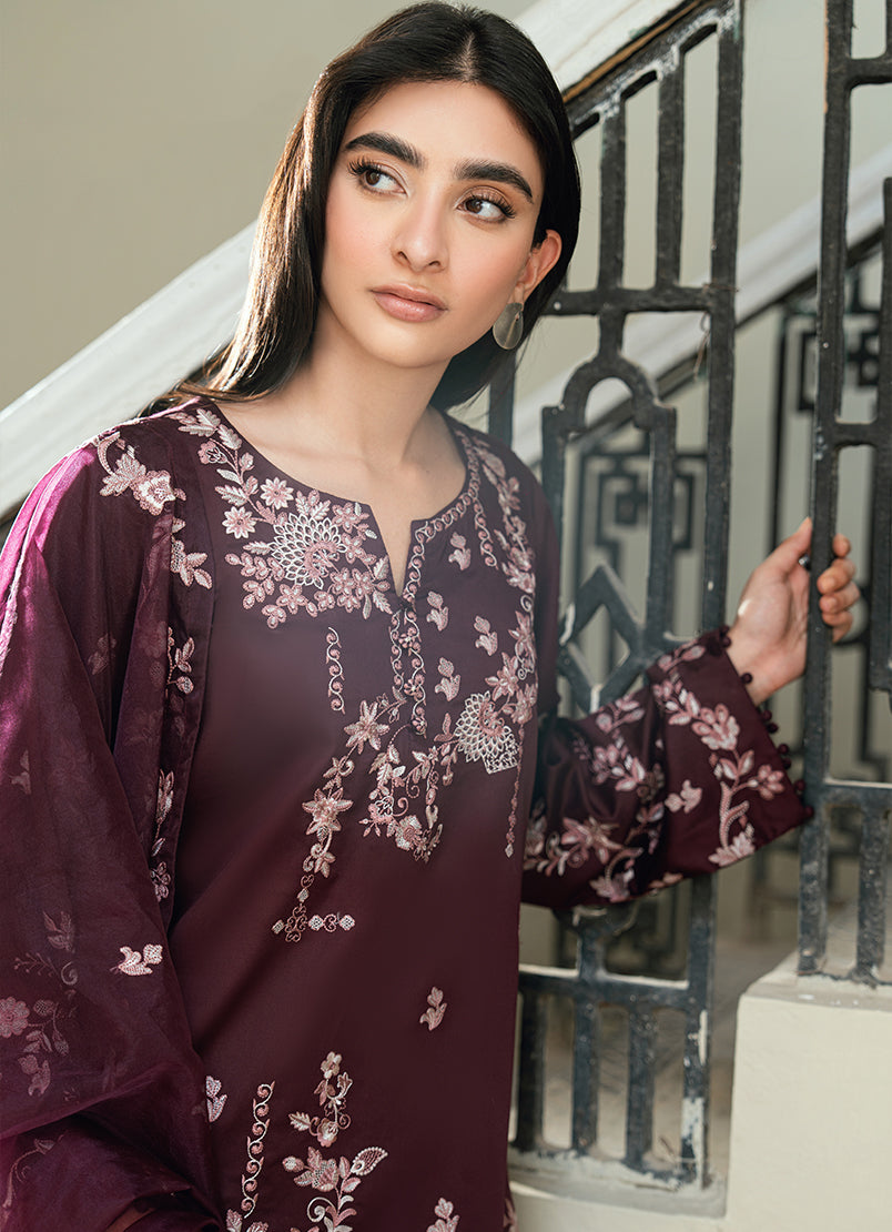 Embroidered 3 PC Suit