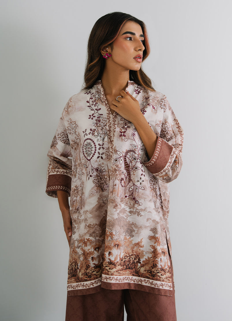 Printed Embroidered CO-ORD Set
