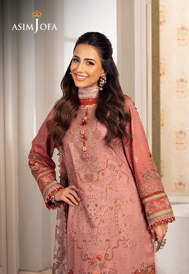 Ajso-05 Unstitched 3 Pcs Shirt Dupatta Trouser