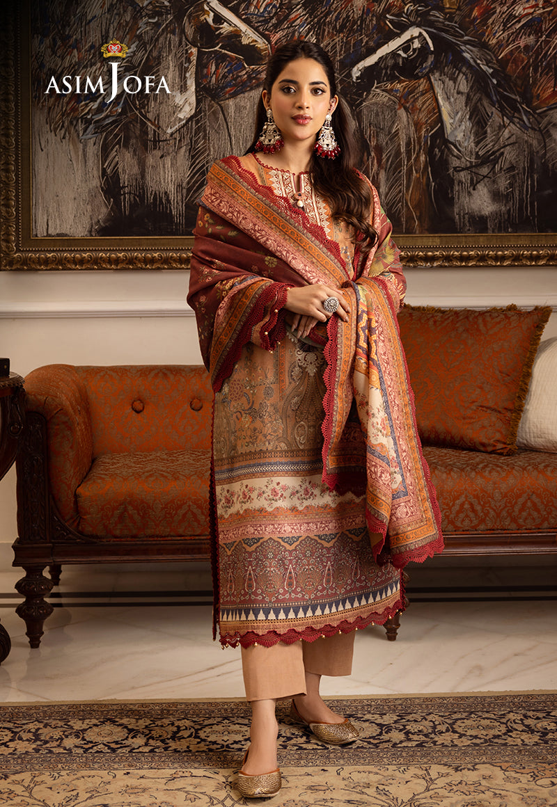 AJIW-10 EMBROIDERED KARANDI 3 PCS