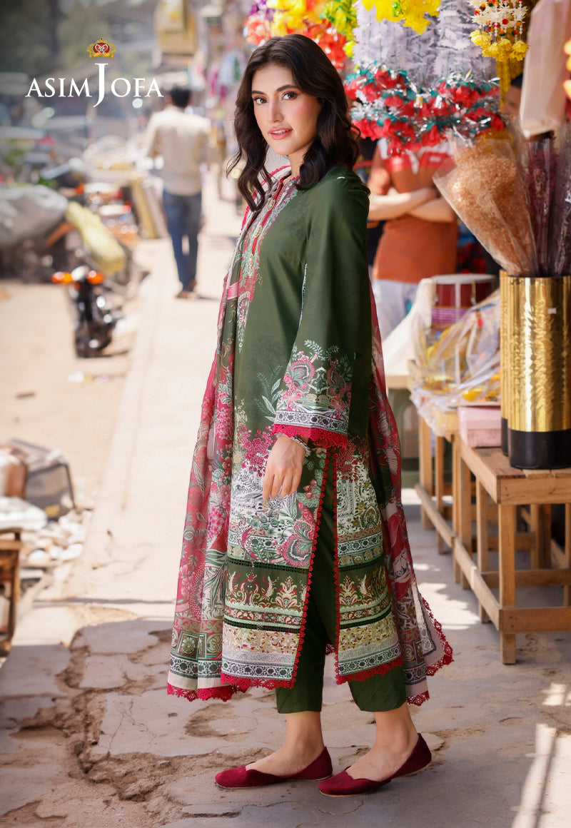 AJPLD-8 PRINTED ARABIC LAWN 3 PCS
