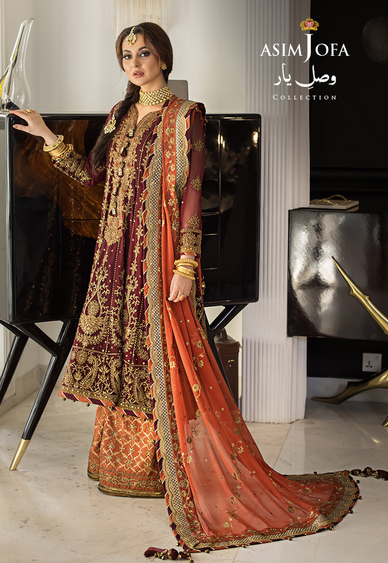 AJVY-02 DESIGNERS STITCHED EMBROIDERED ORGANZA 3 PCS