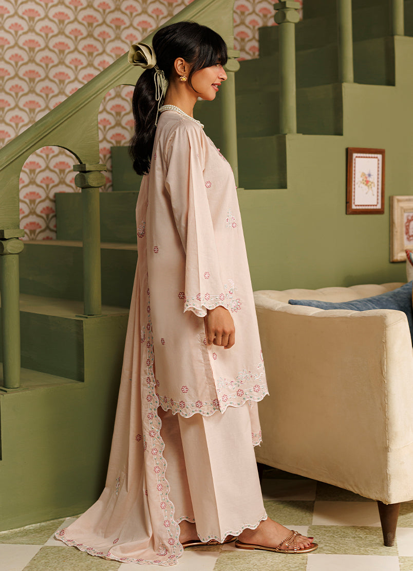 Embroidered 3 PC Suit - 15687401437020