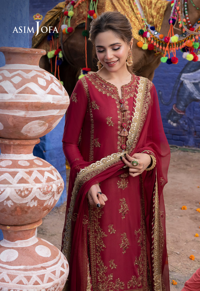 AJAB-09 EMBROIDERED LAWN SILK 3 PCS