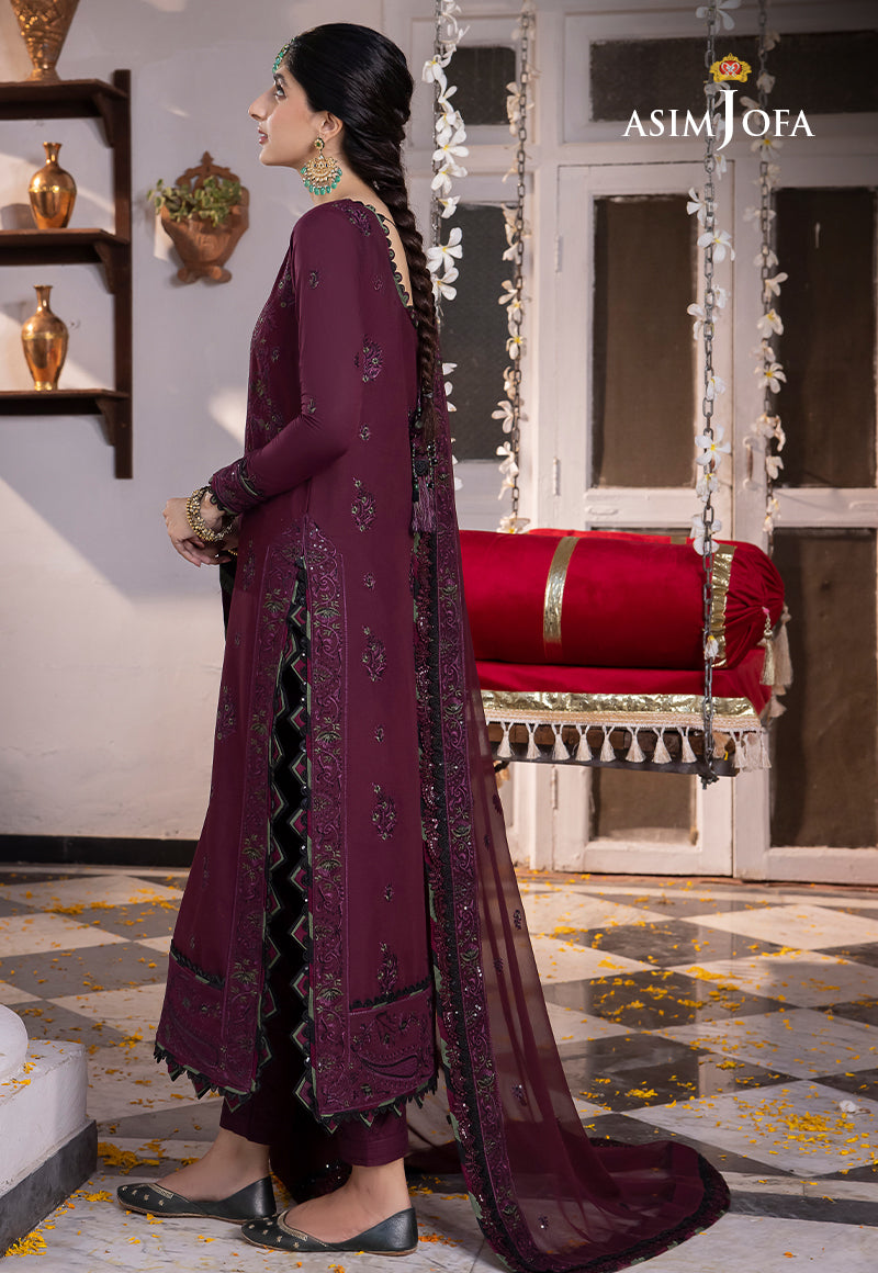 AJAB-05 DESIGNERS EMBROIDERED STITCHED 3 PCS