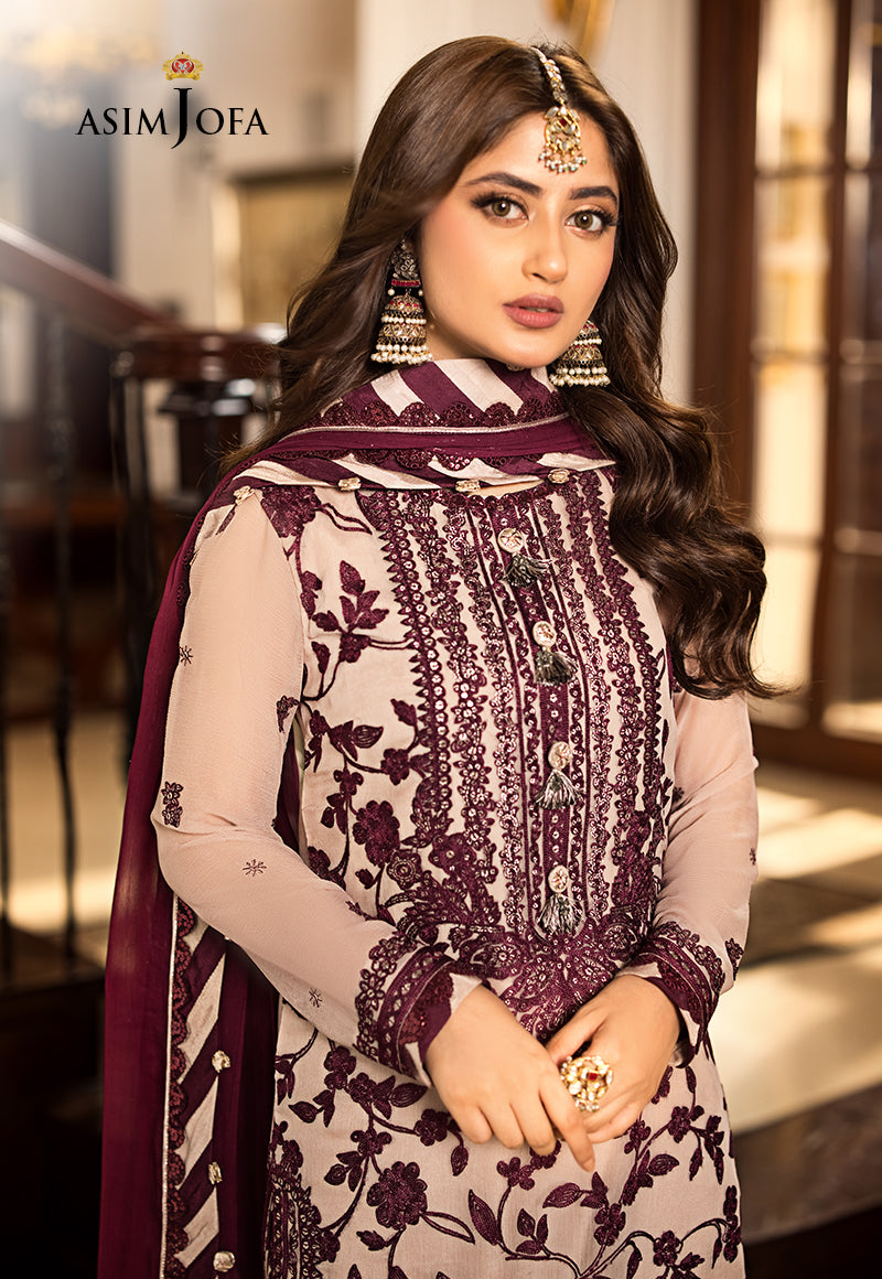 AJJMD-11 EMBROIDERED CHIFFON 3 PCS