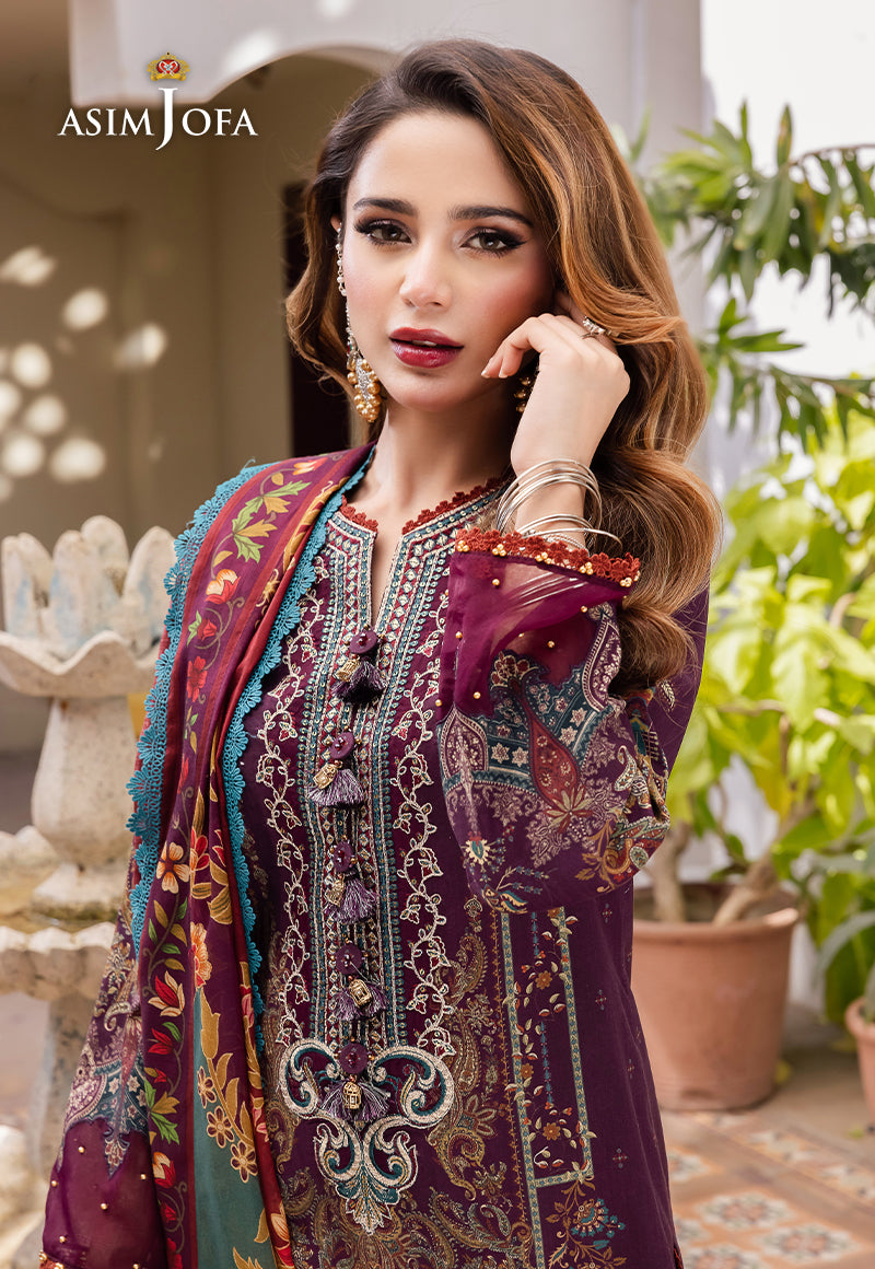 AJRW-06 DESIGNERS STITCHED EMBROIDERED PREMIUM WINTER COTTON 3 PCS