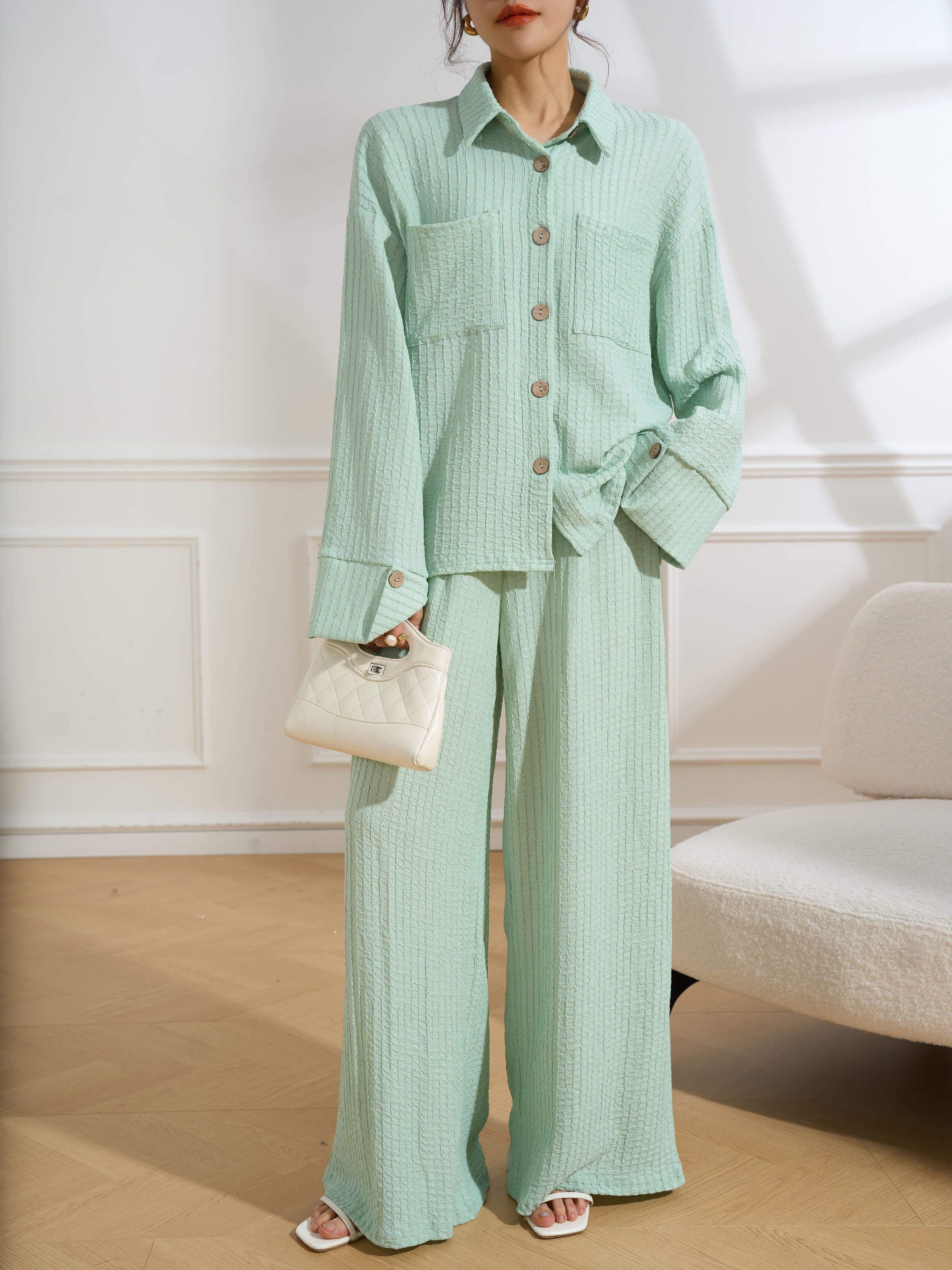 Nazaré Two Piece Summer Textured Suit