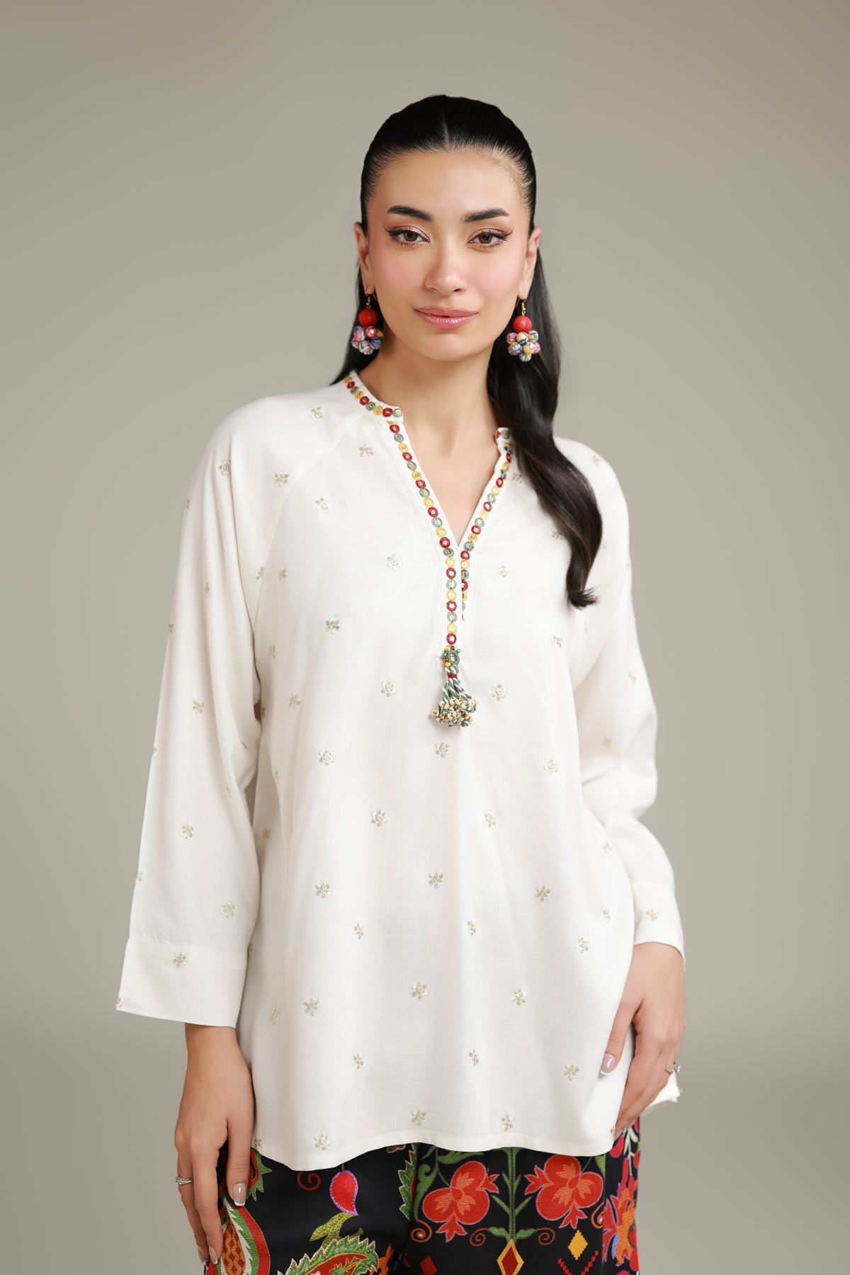 Viscose V-Neck Tunic
