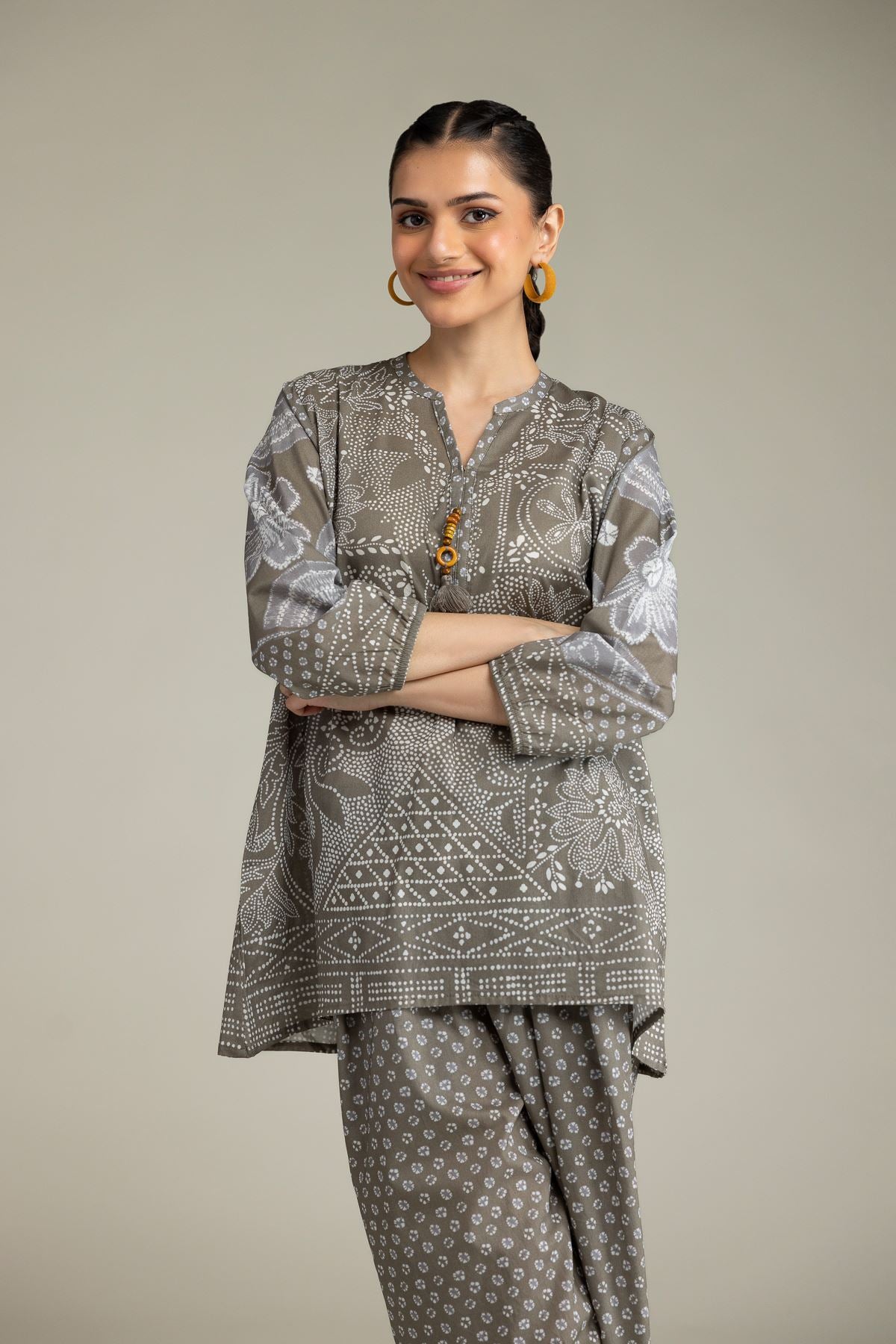 Gray Viscose Blouse