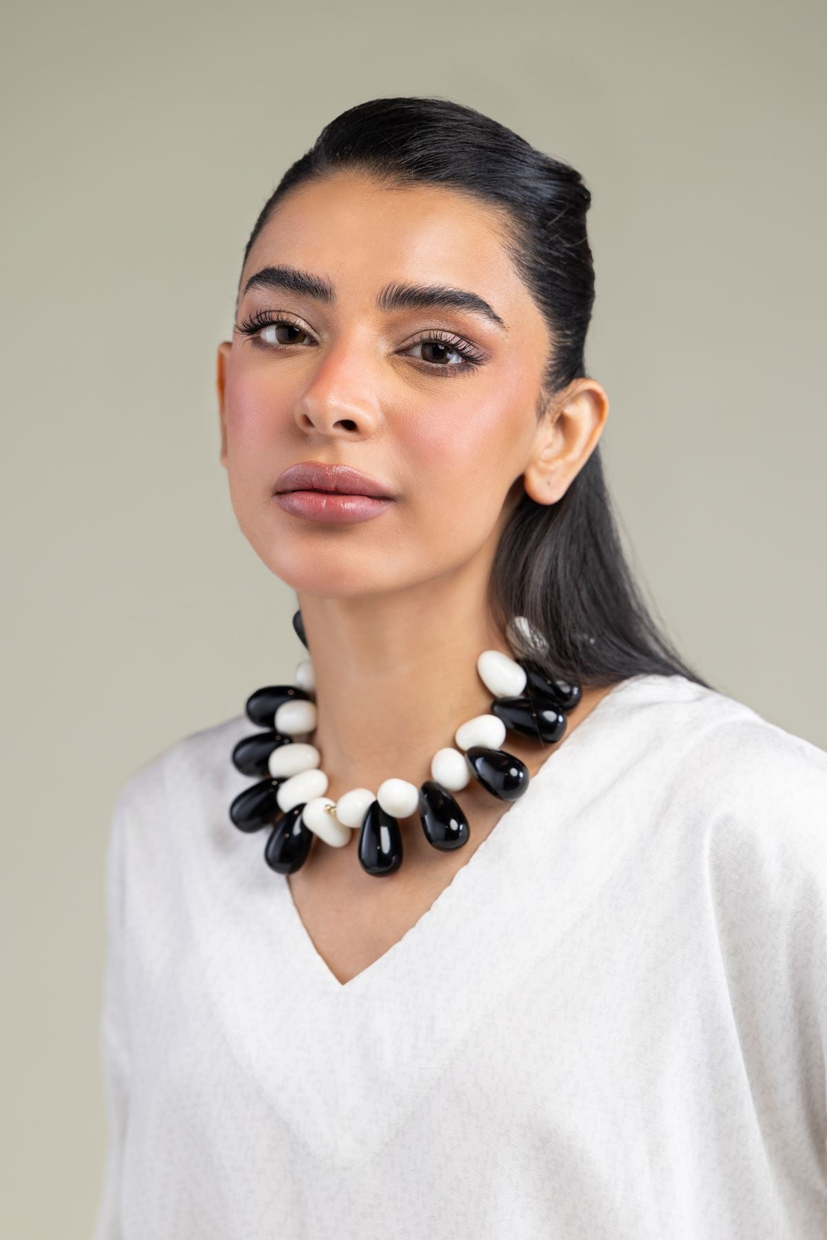 White V-Neck Shirt