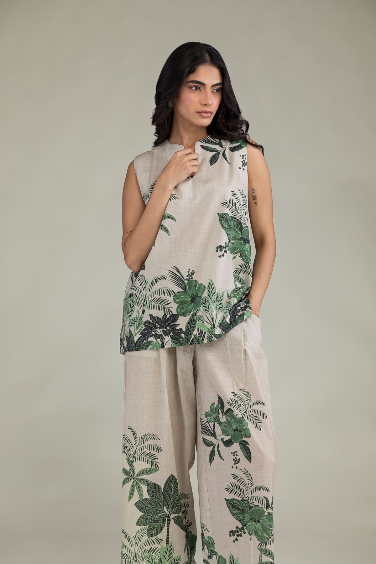 Floral Cambric Tunic