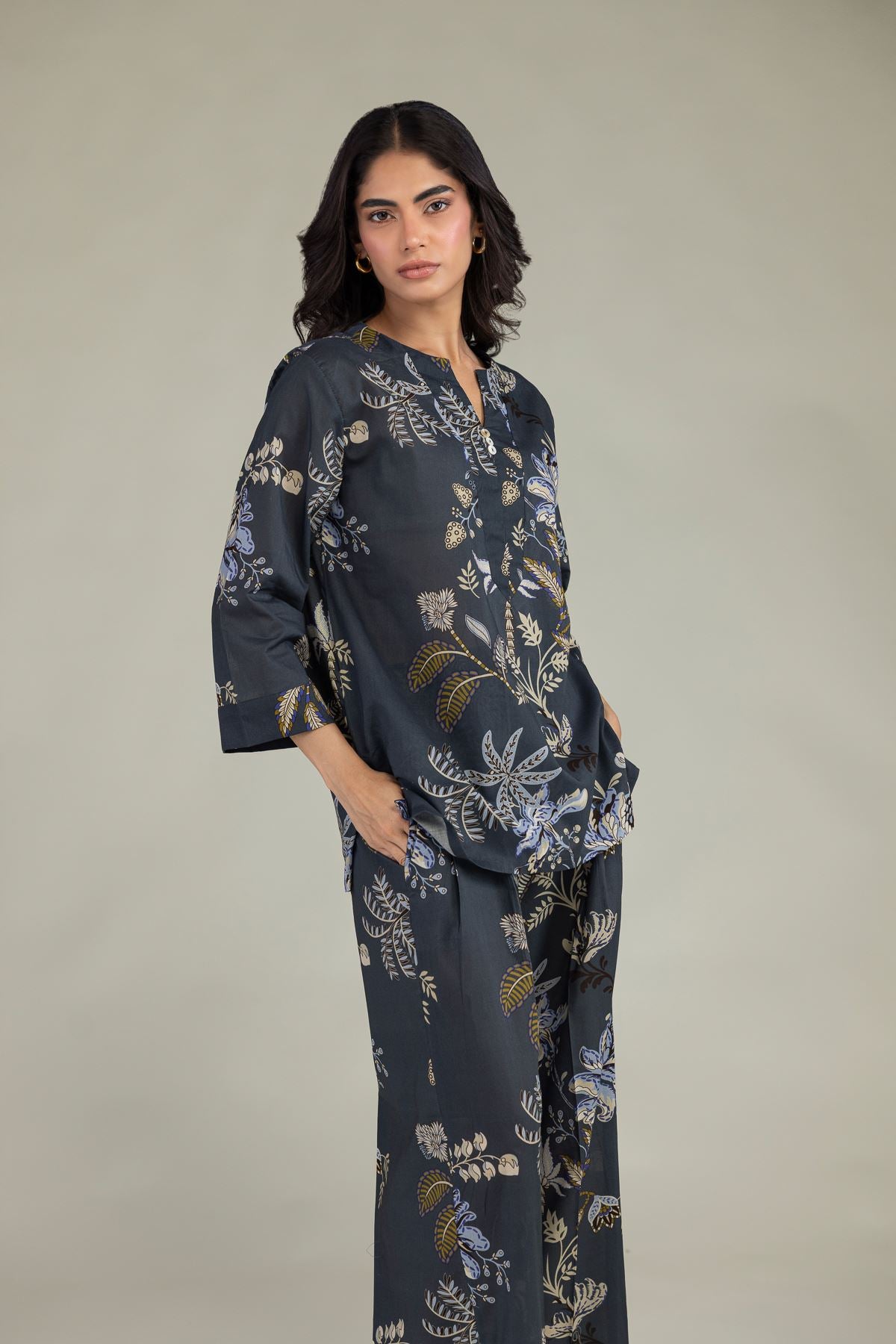 Floral Cambric Tunic